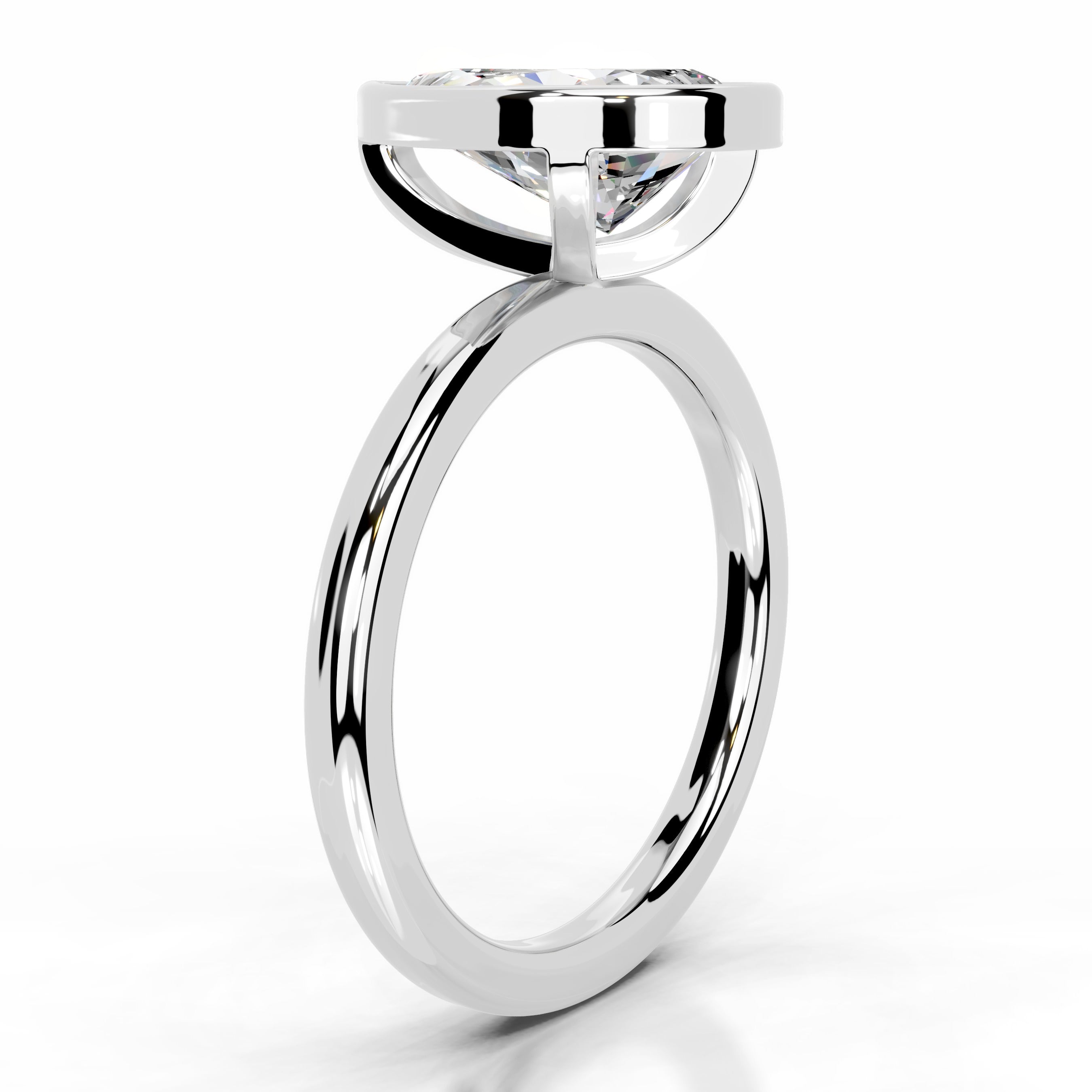 Dima Moissanite Ring - 18K White Gold