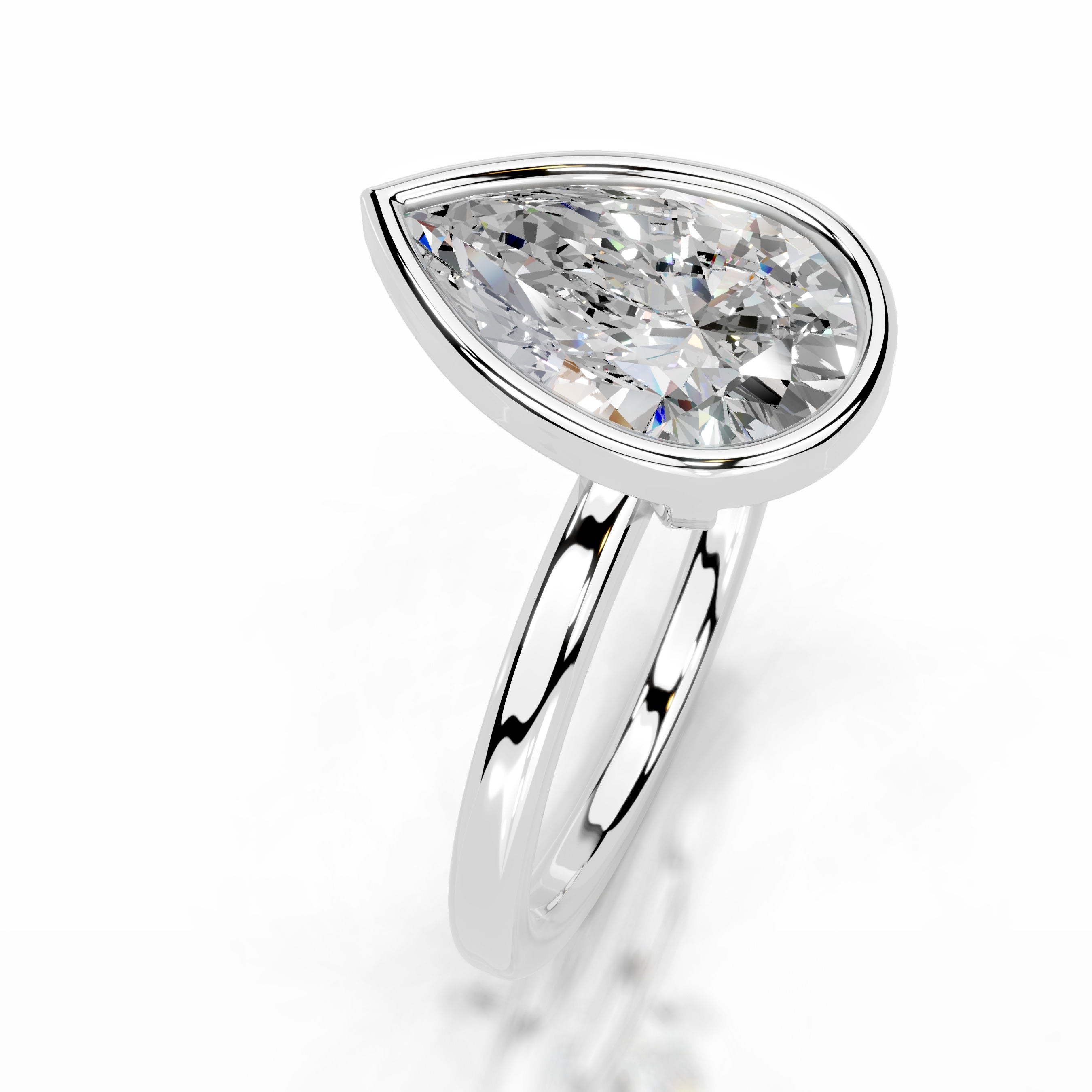 Dima Moissanite Ring - 14K White Gold
