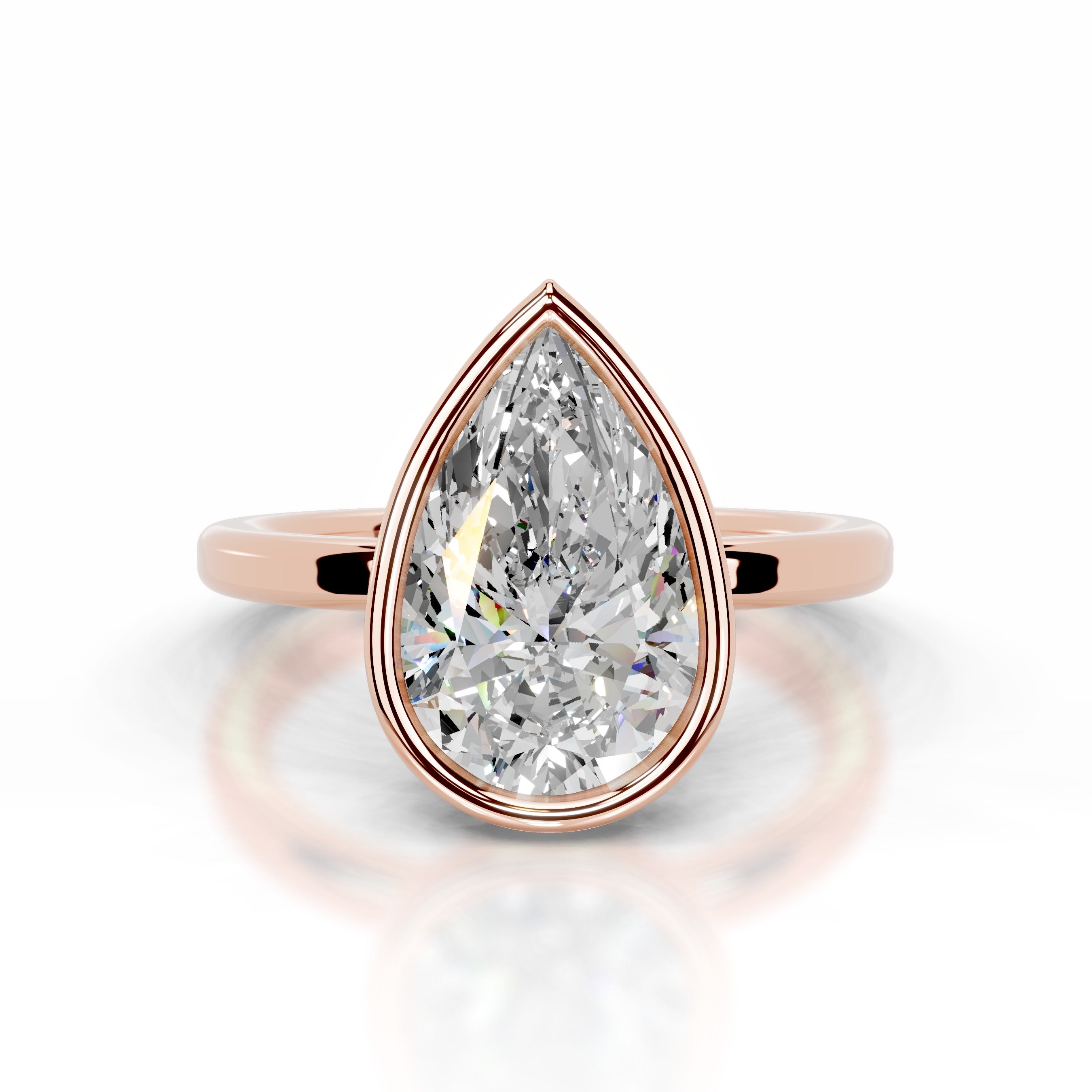 Dima Moissanite Ring - 14K Rose Gold