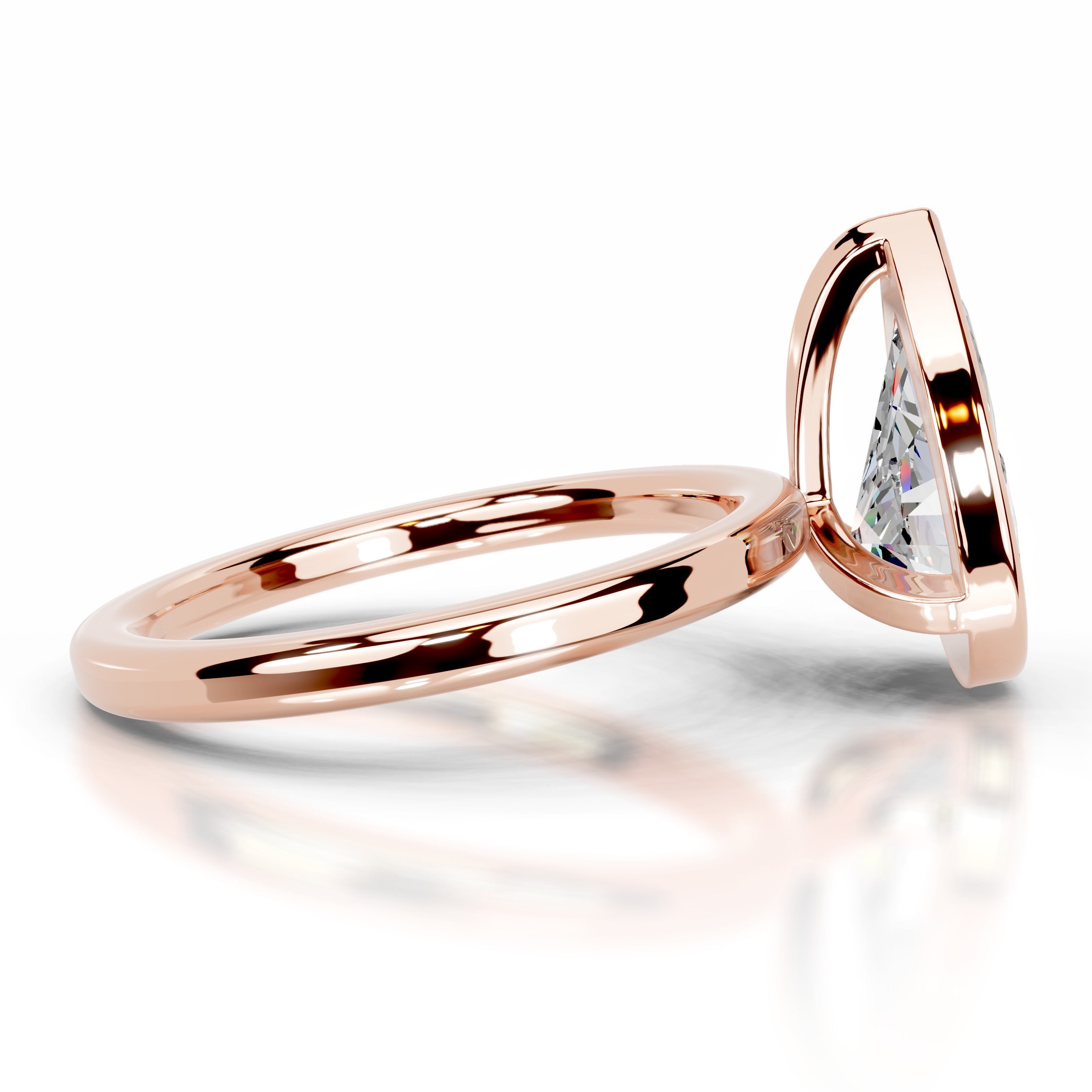 Dima Moissanite Ring - 14K Rose Gold