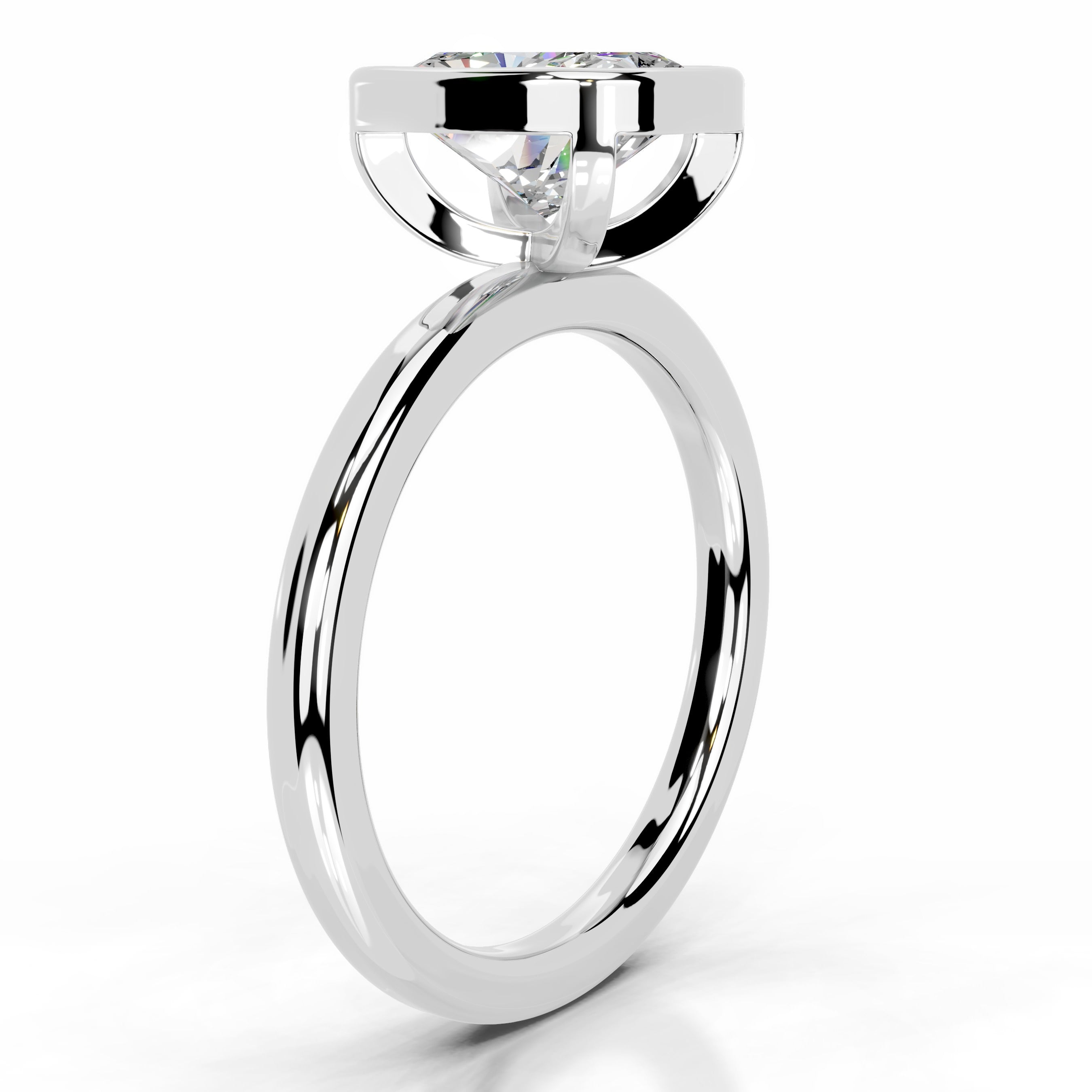 Dima Moissanite Ring - 14K White Gold