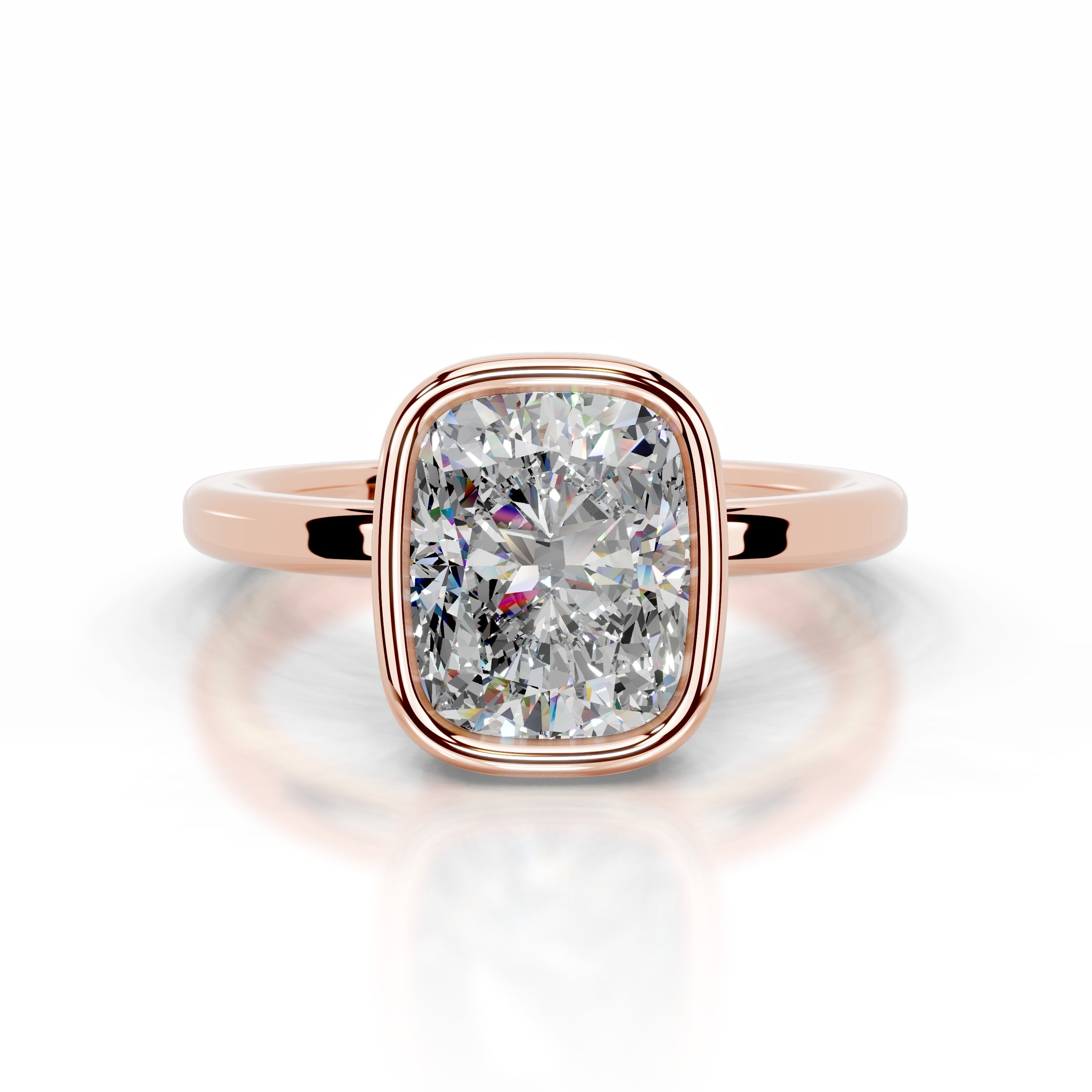 Dima Moissanite Ring - 14K Rose Gold
