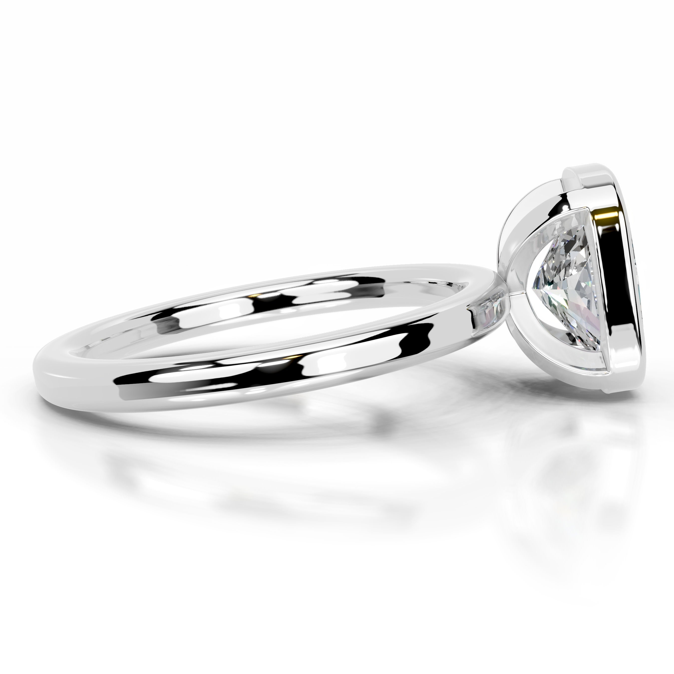 Dima Moissanite Ring - 14K White Gold