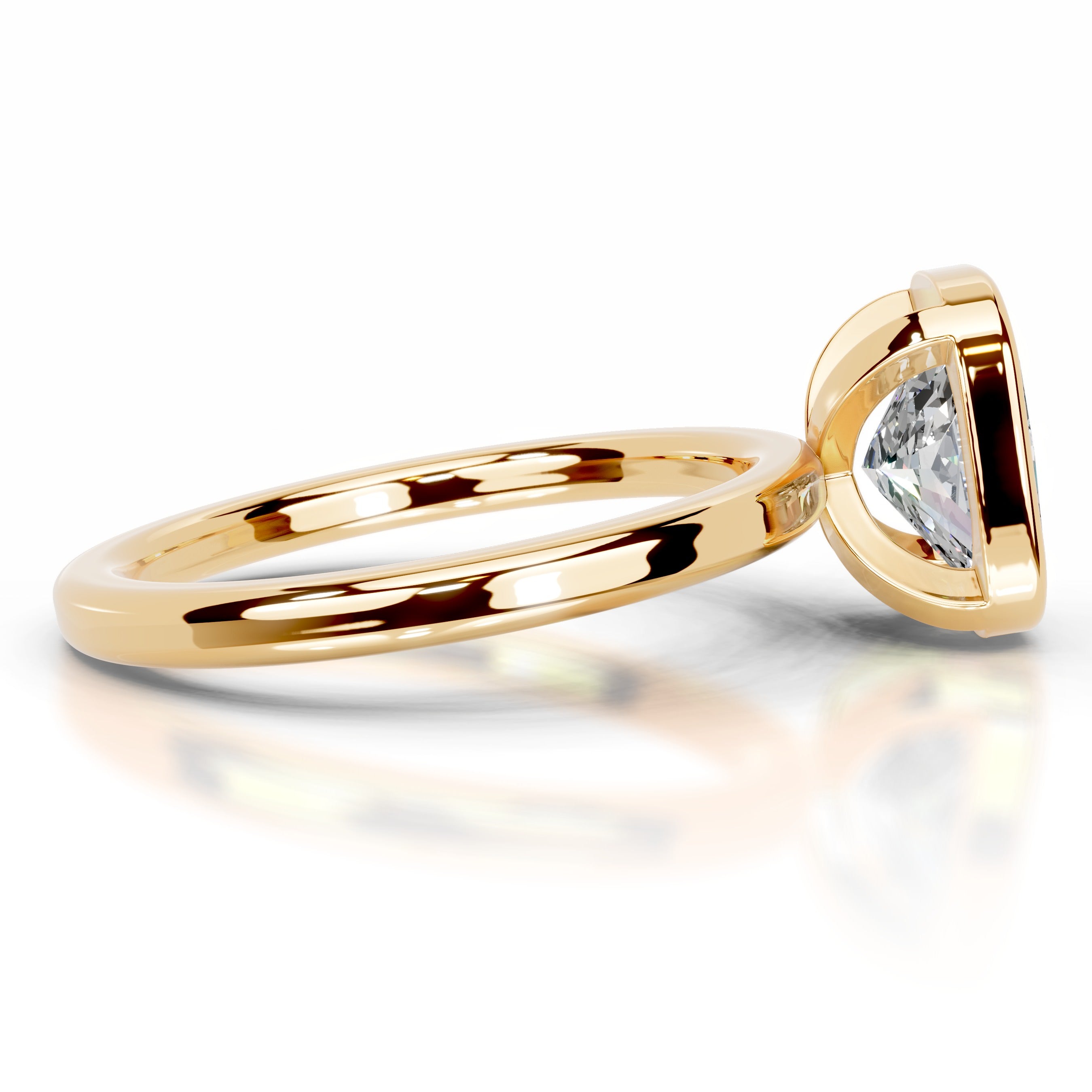 Dima Moissanite Ring - 18K Yellow Gold