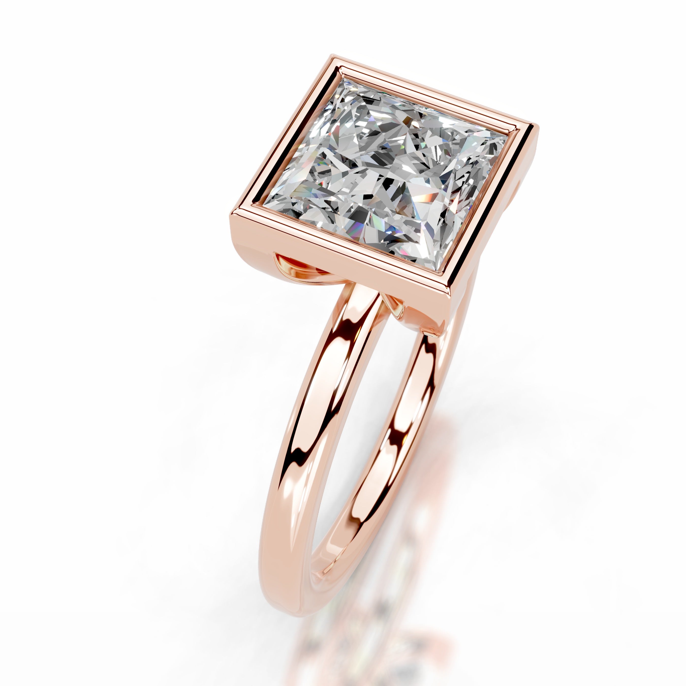 Dima Moissanite Ring - 14K Rose Gold