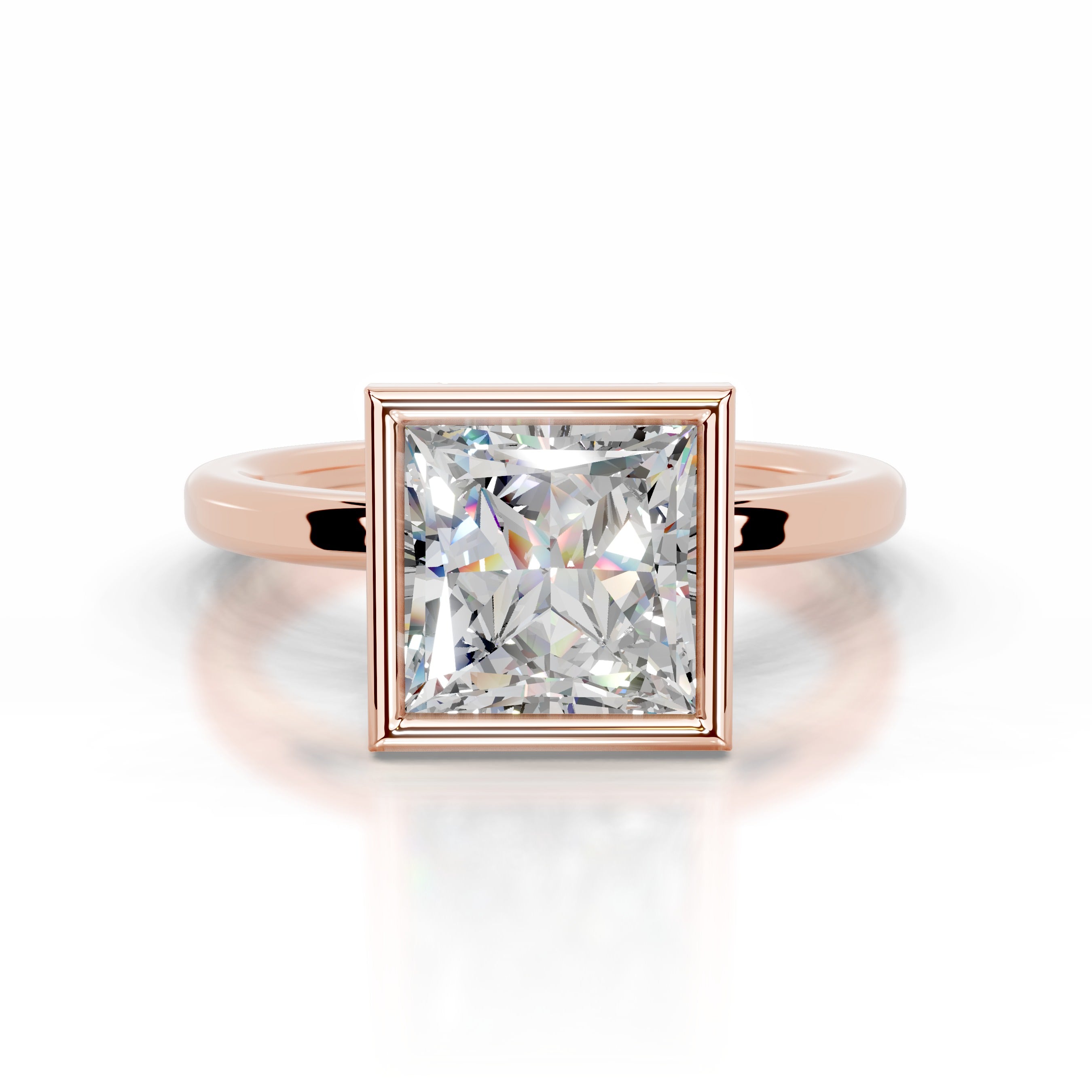 Dima Moissanite Ring - 14K Rose Gold