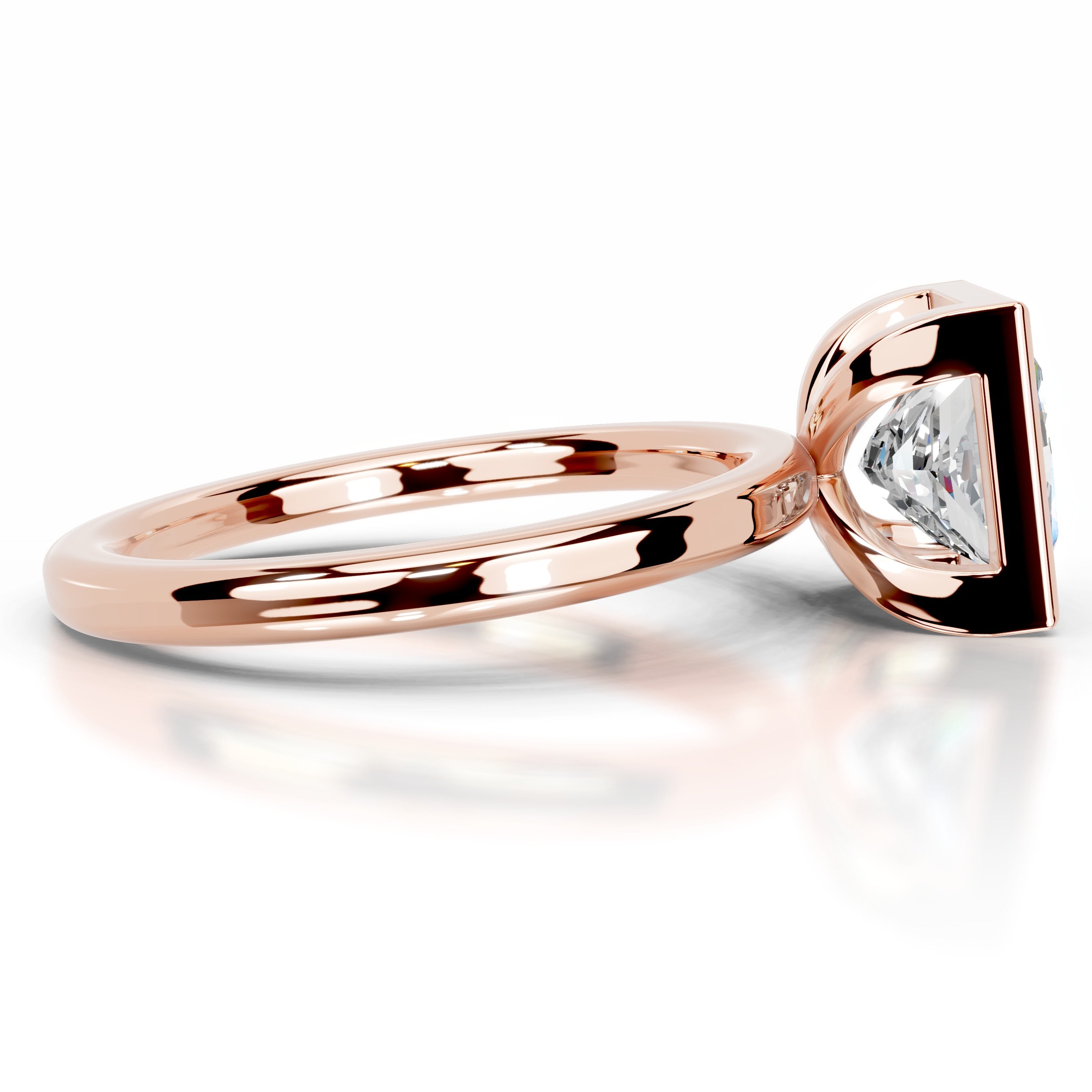 Dima Moissanite Ring - 14K Rose Gold