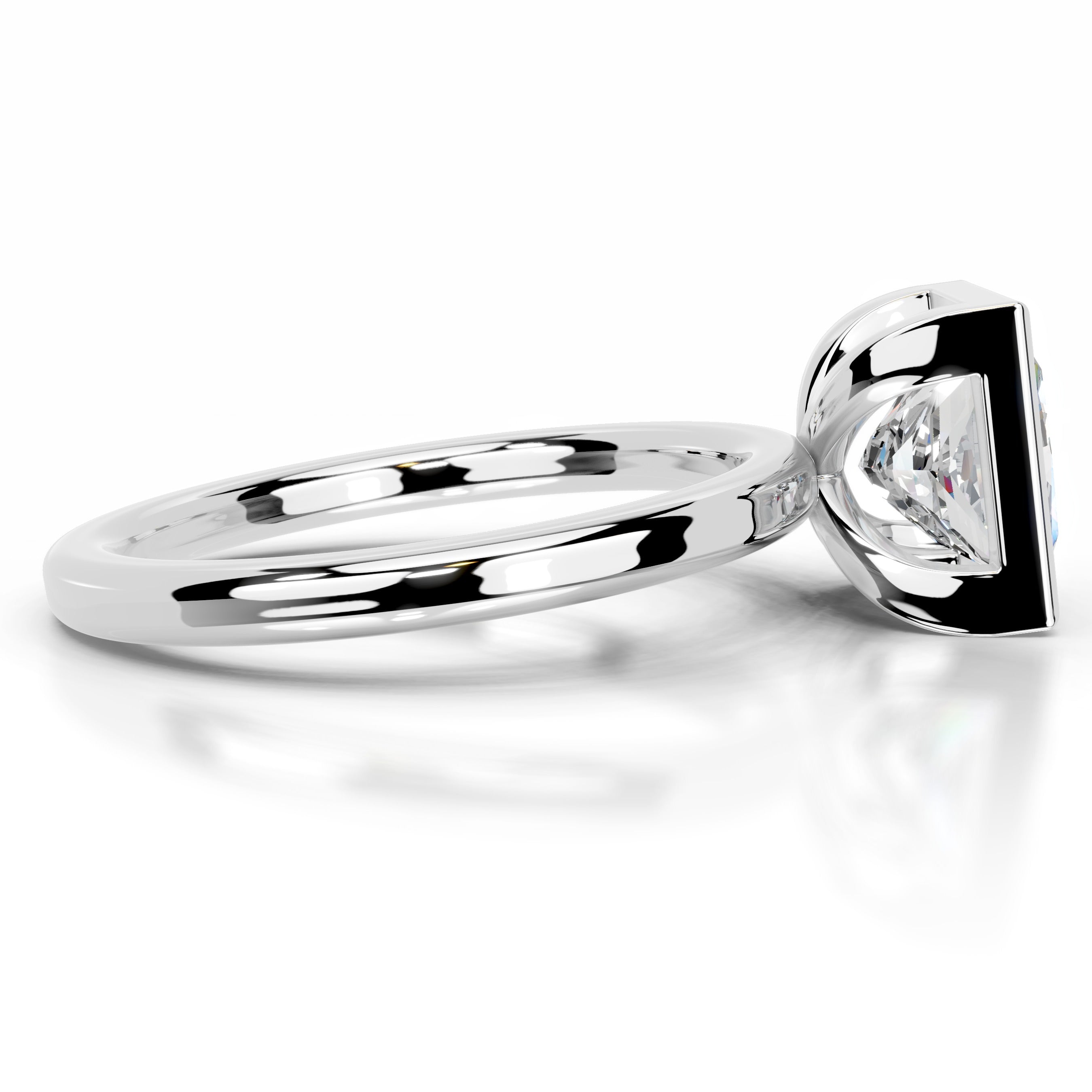 Dima Moissanite Ring - 18K White Gold