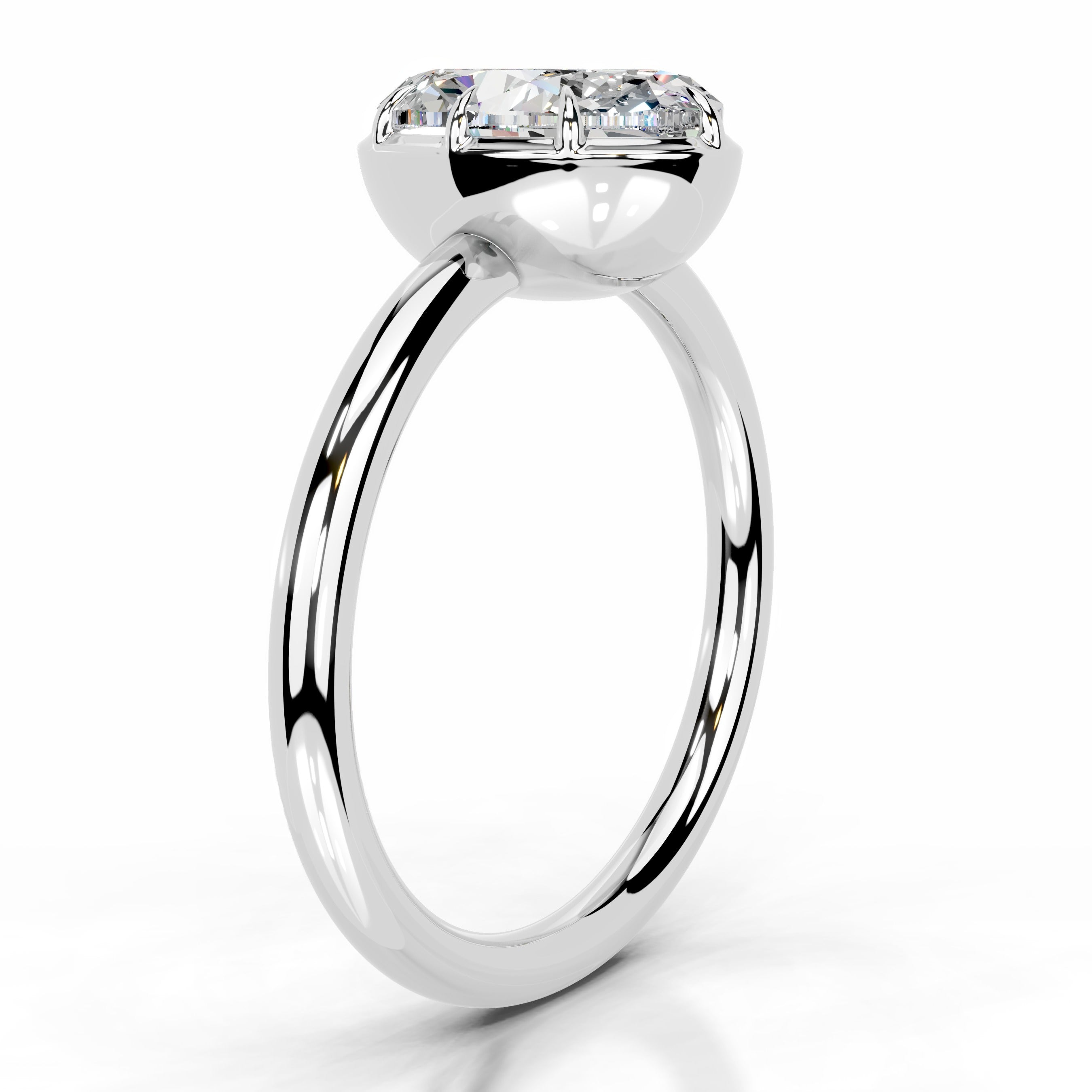 Narcisa Moissanite Ring - 14K White Gold