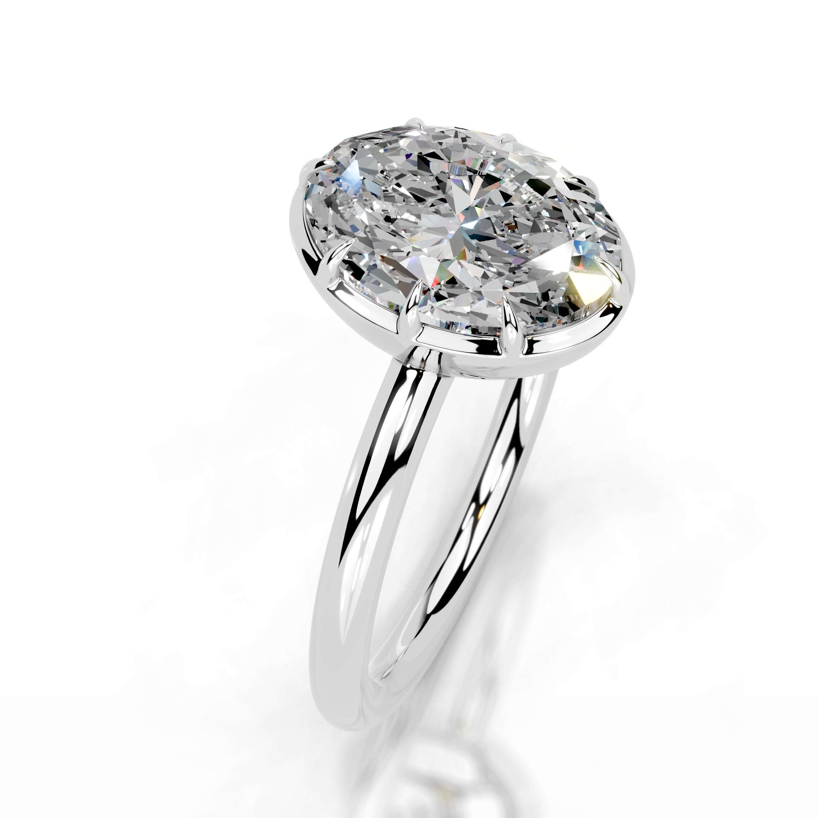 Narcisa Moissanite Ring - 14K White Gold