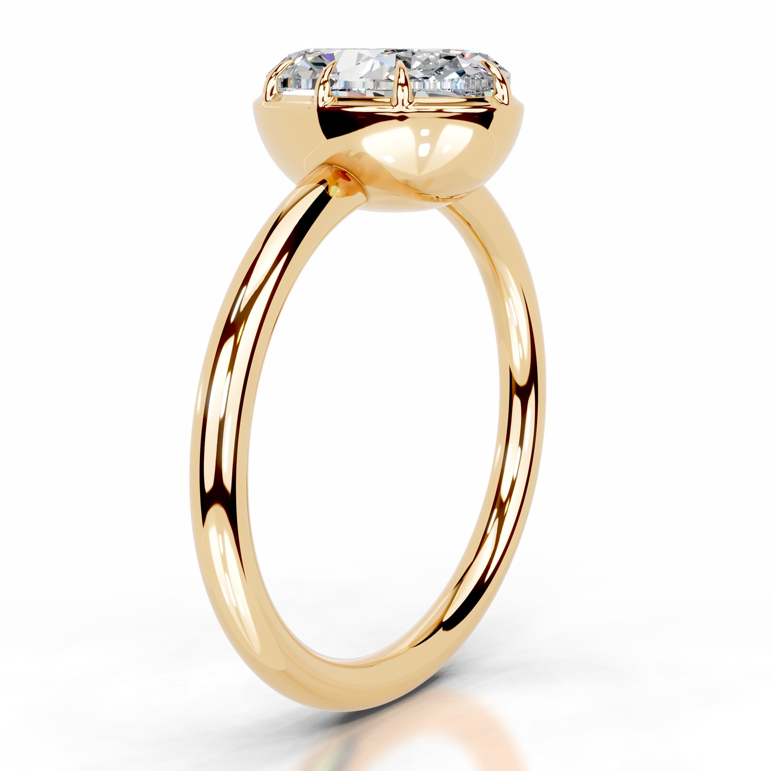 Narcisa Moissanite Ring - 18K Yellow Gold