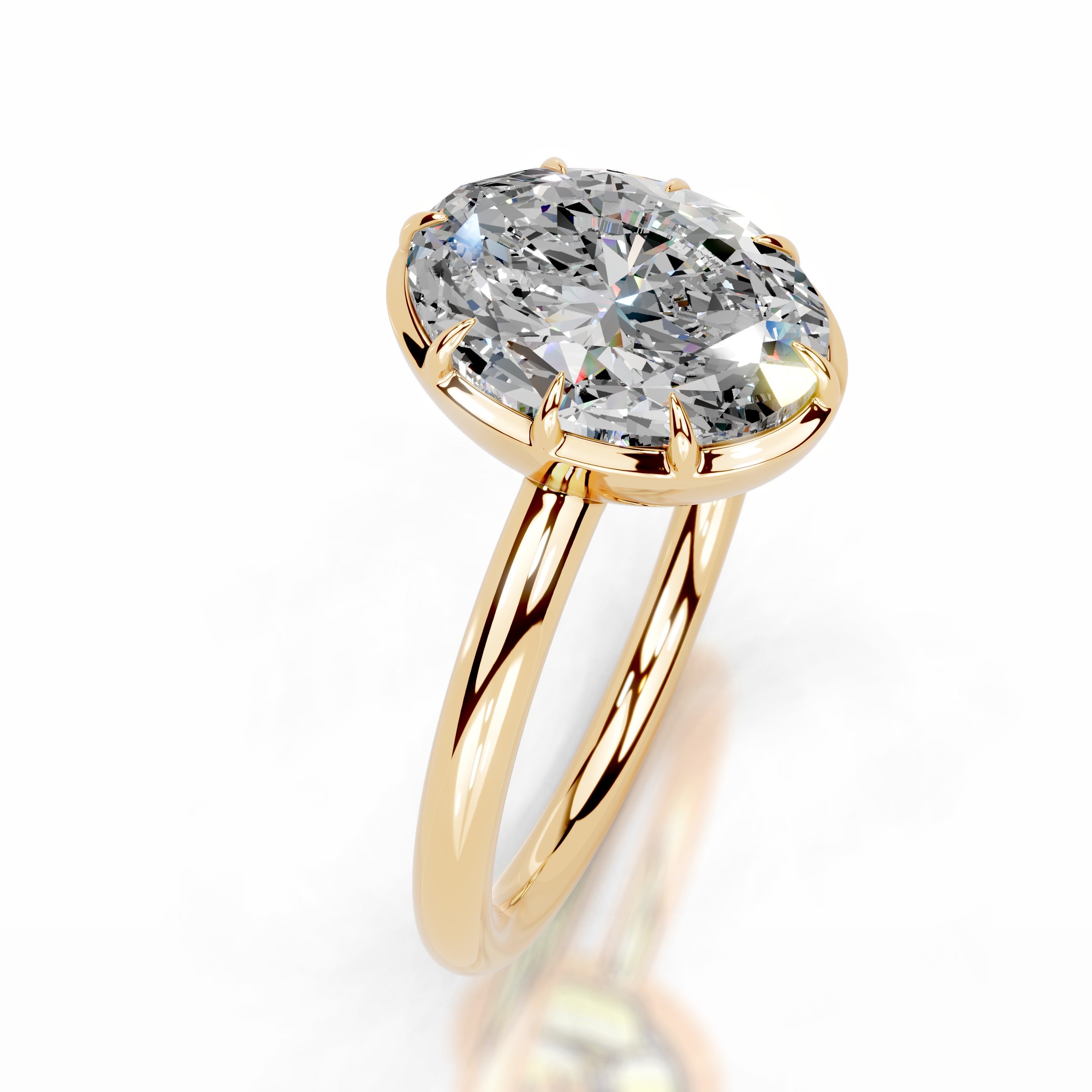 Narcisa Moissanite Ring - 18K Yellow Gold