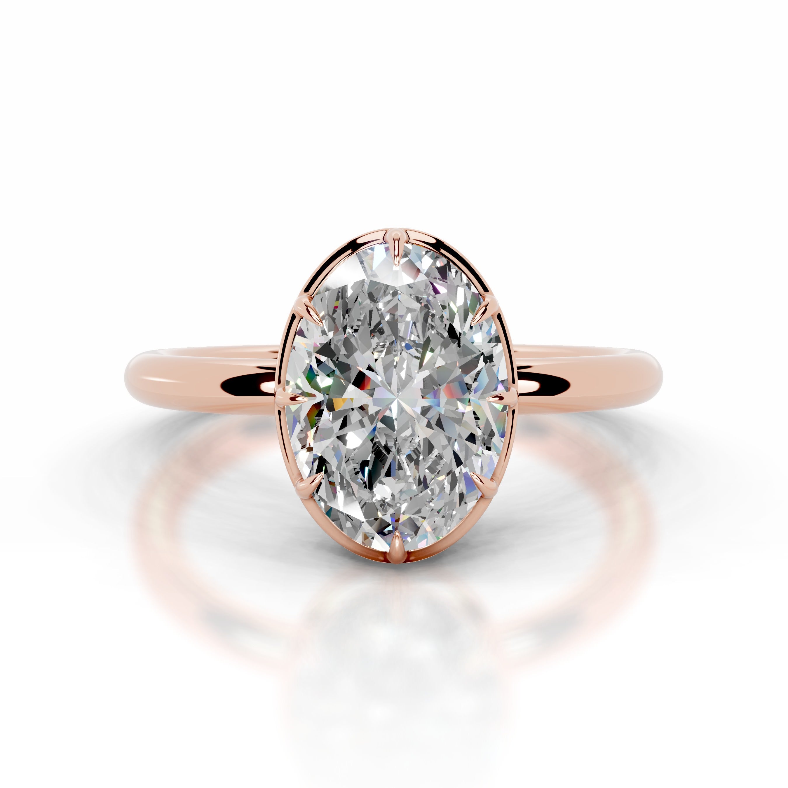 Narcisa Moissanite Ring - 14K Rose Gold