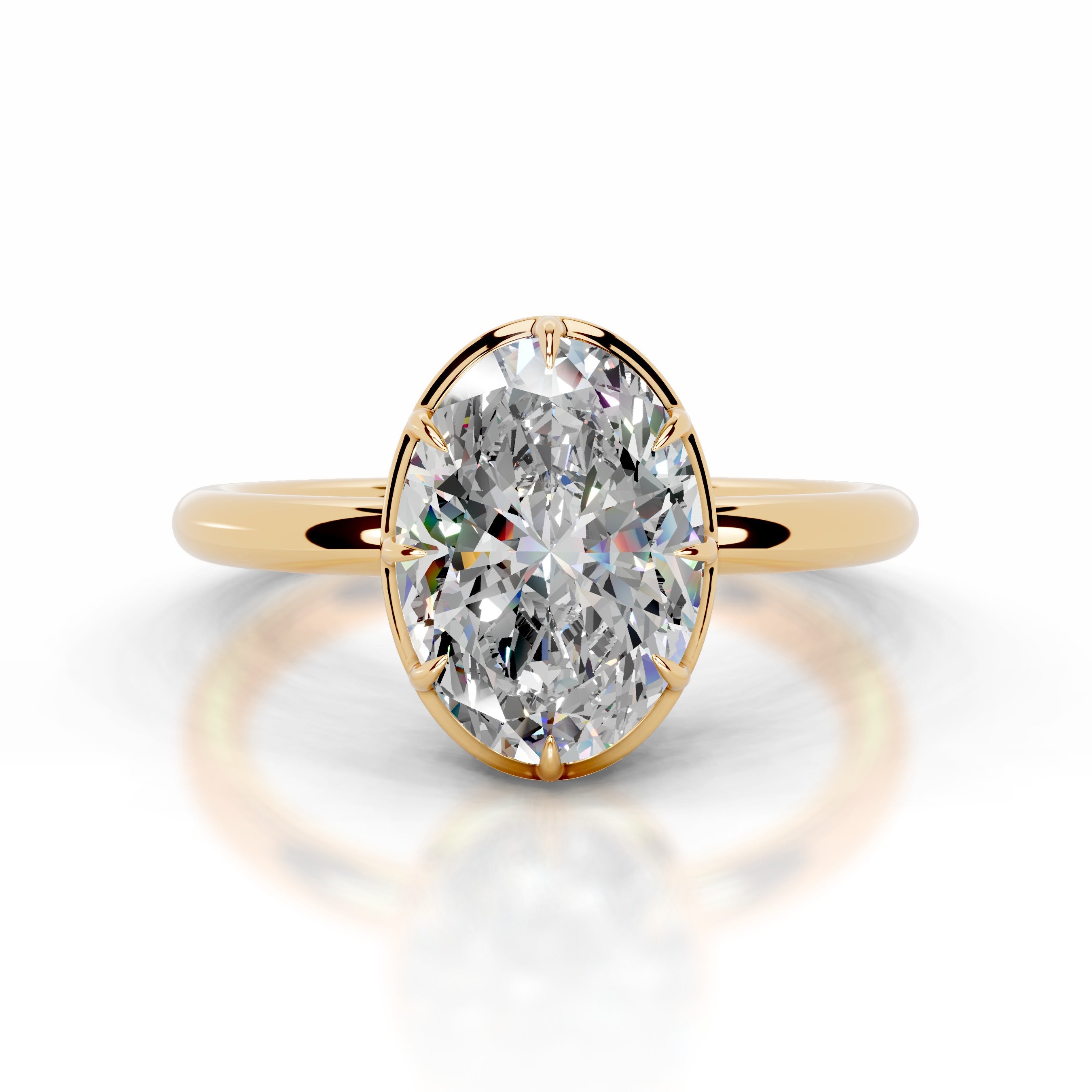 Narcisa Moissanite Ring - 18K Yellow Gold