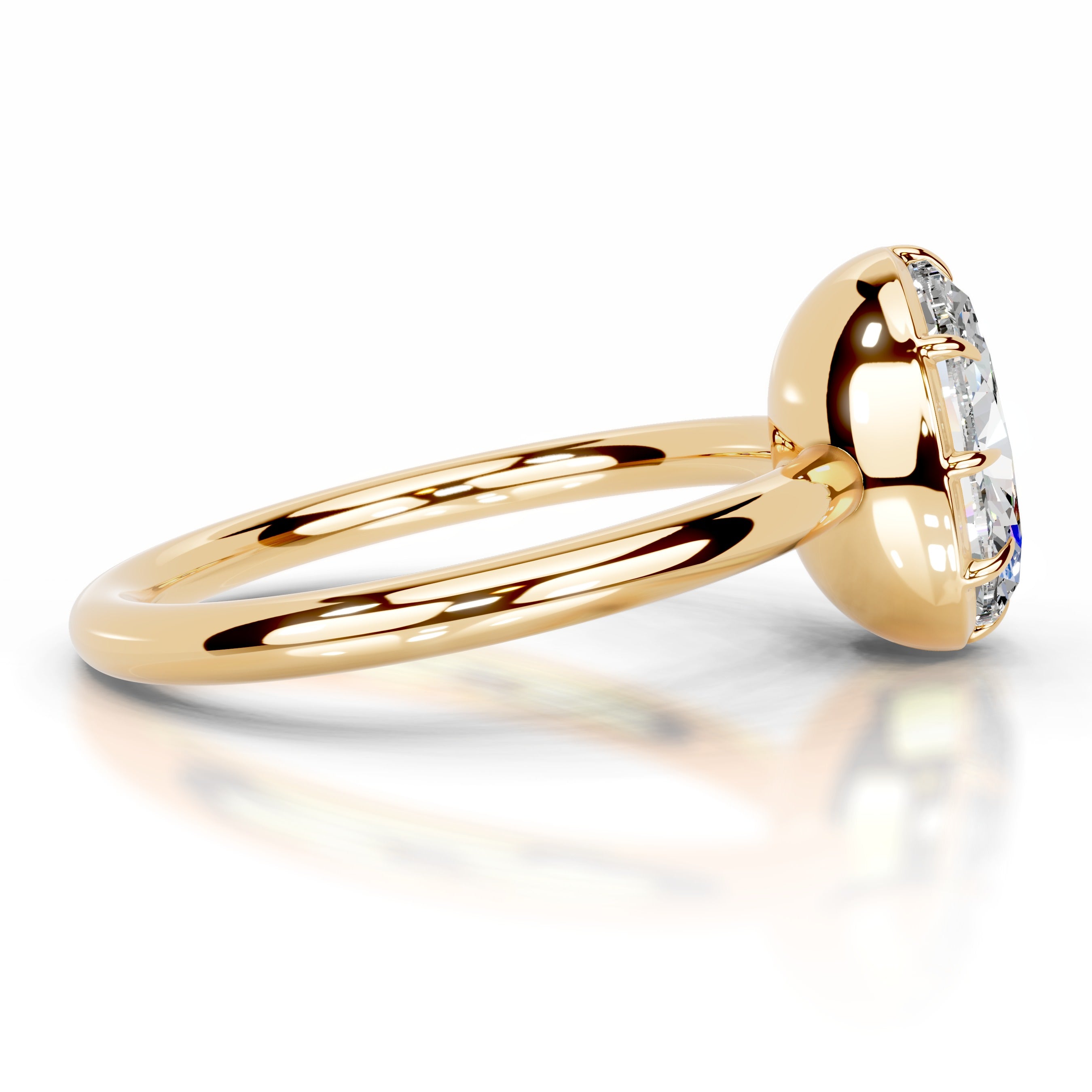Narcisa Moissanite Ring - 18K Yellow Gold