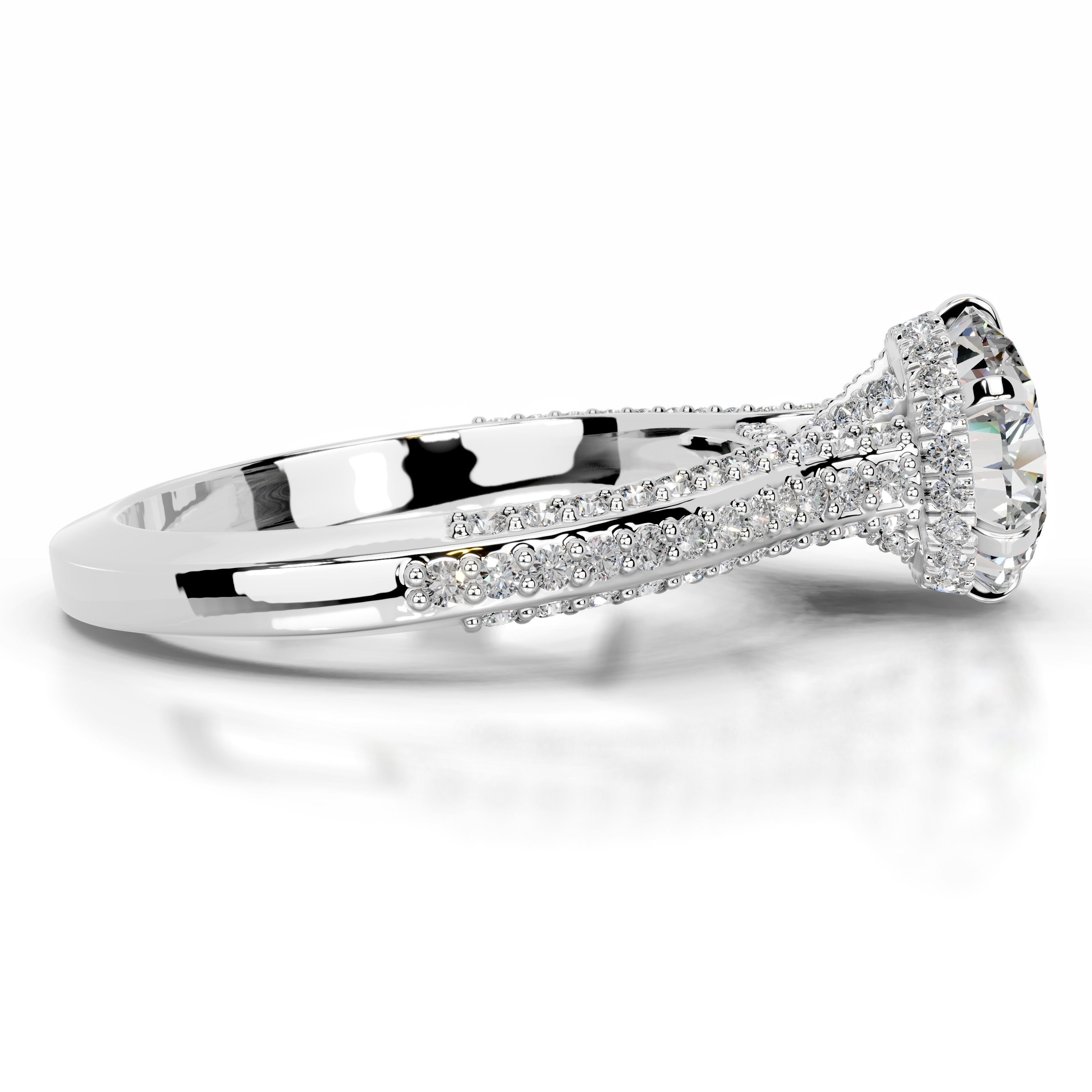 Joana Moissanite & Diamond Ring - 14K White Gold