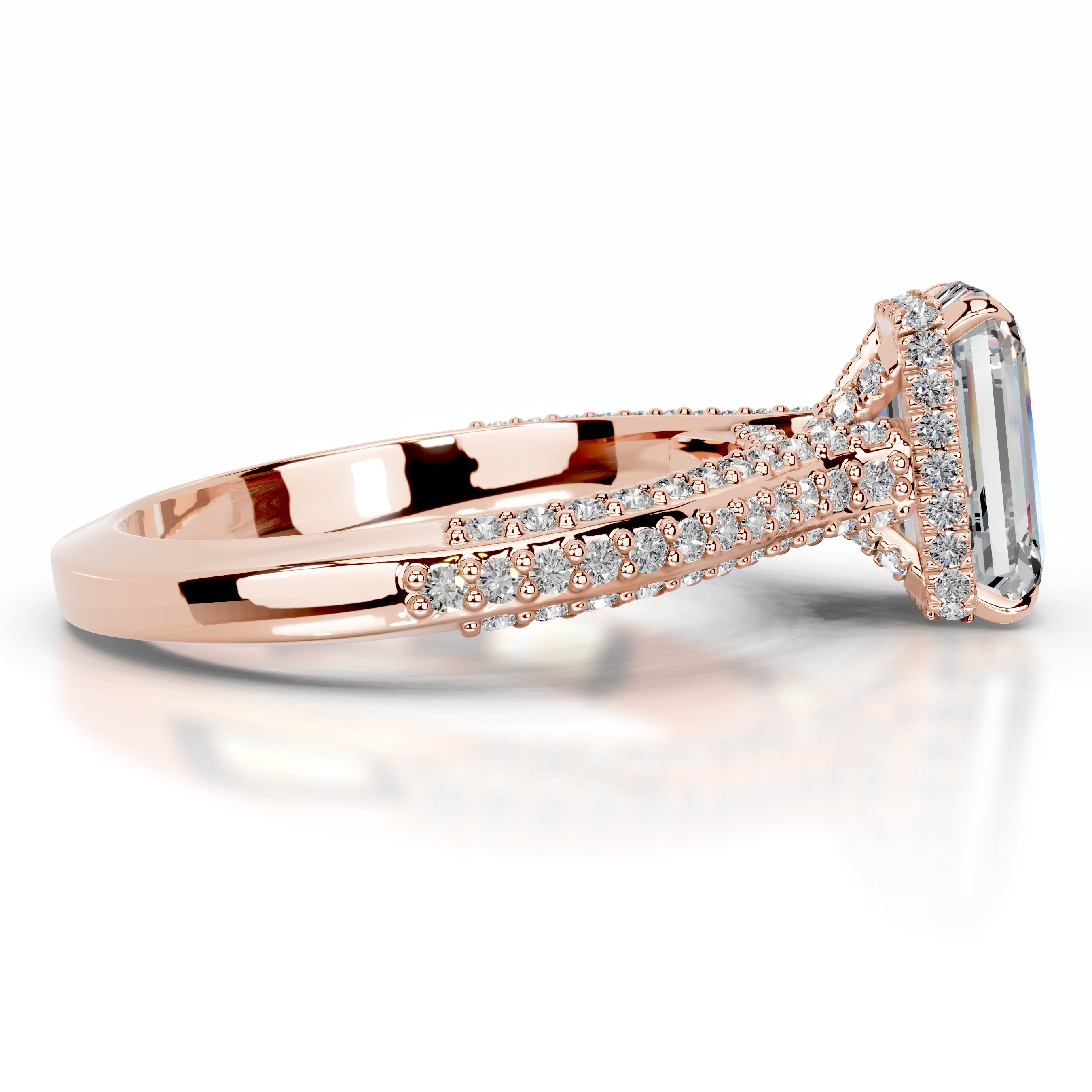 Joana Moissanite & Diamond Ring - 14K Rose Gold