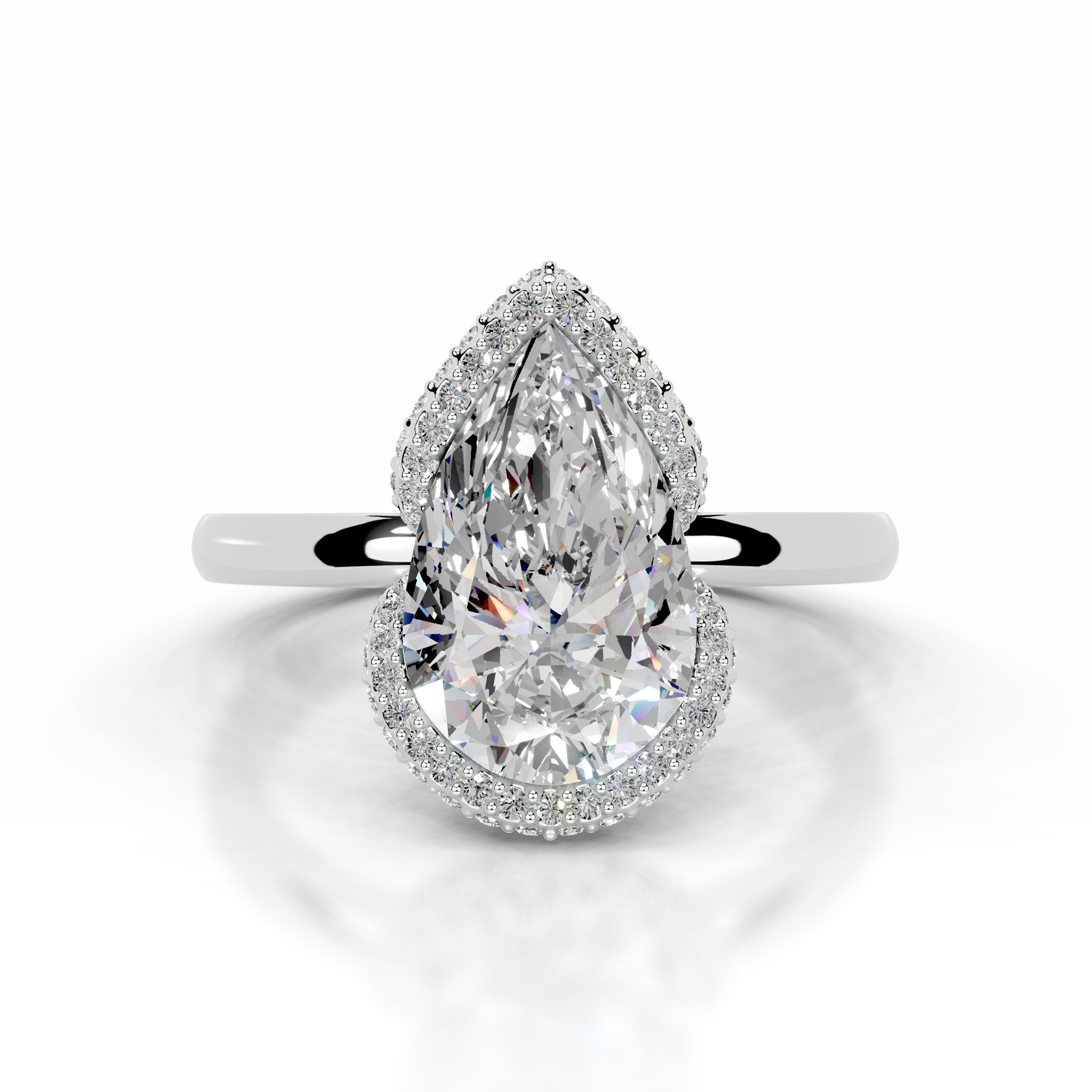 Bowie Moissanite & Diamond Ring - Platinum