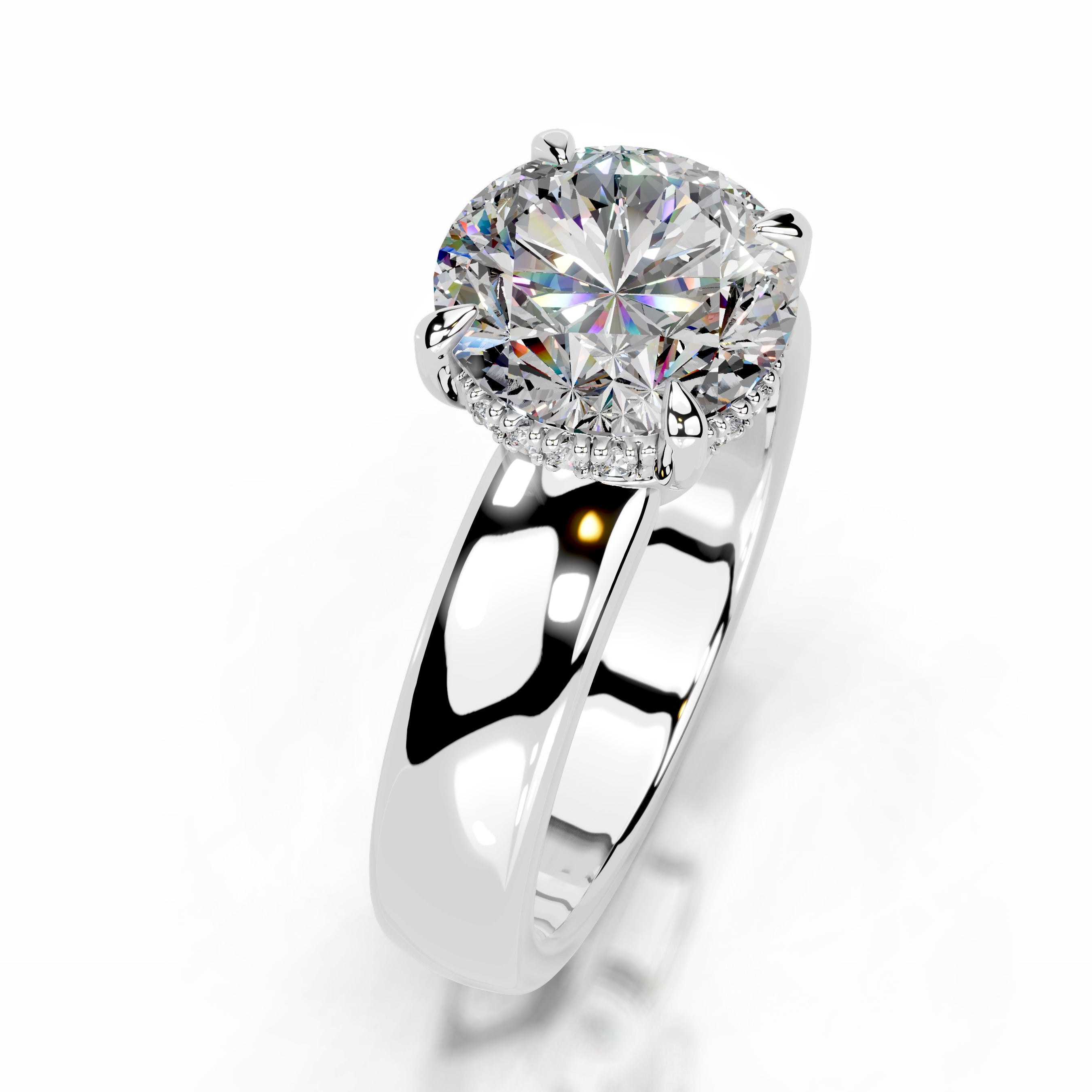 Lux Moissanite & Diamond Ring - Platinum