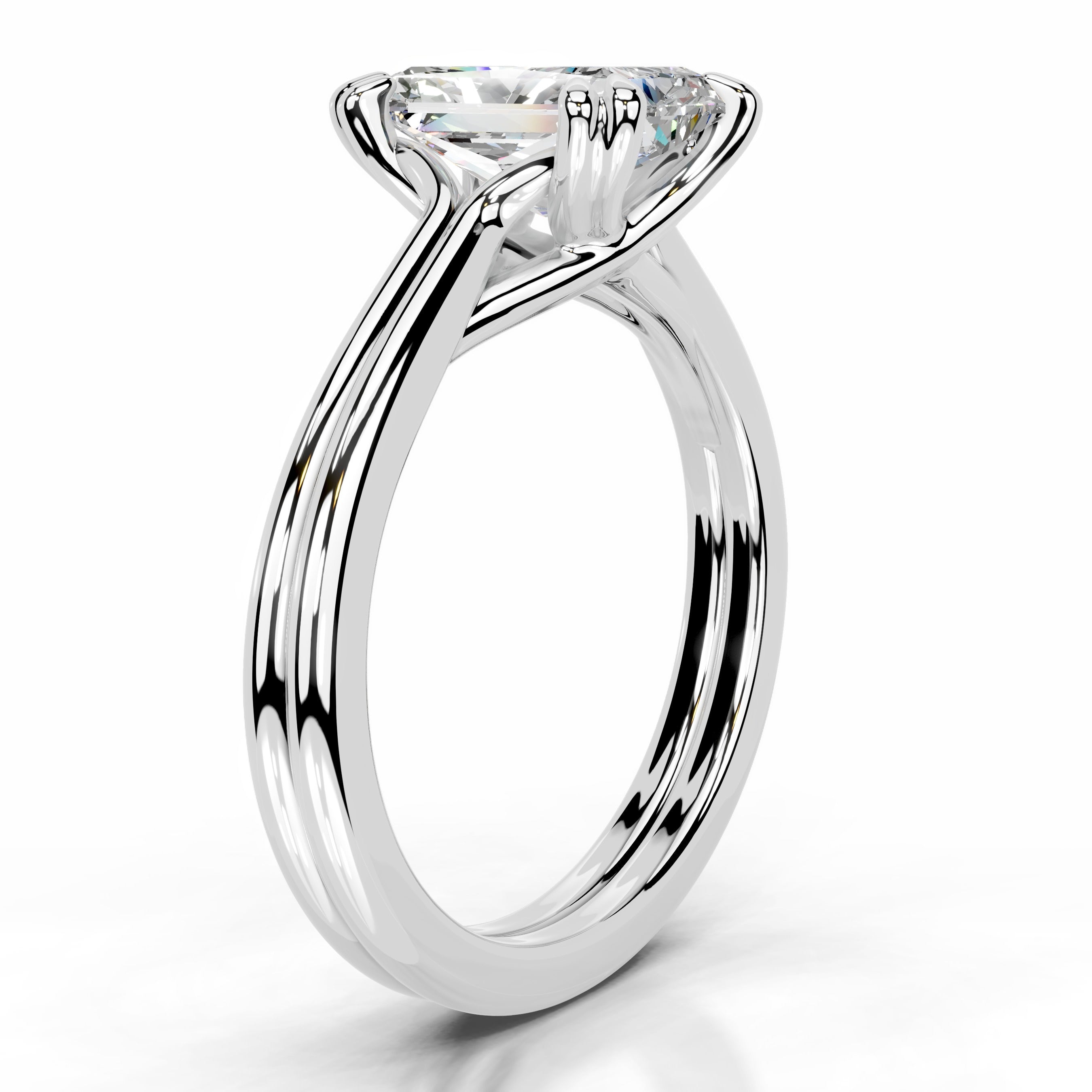 Calliope Moissanite Ring - 18K White Gold