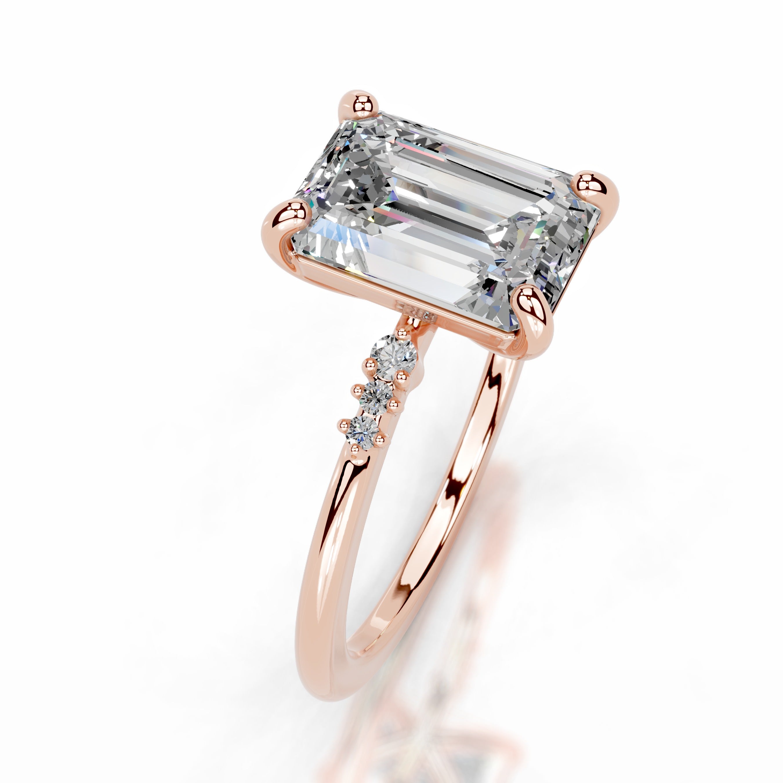 Hope Moissanite & Diamonds Ring - 14K Rose Gold