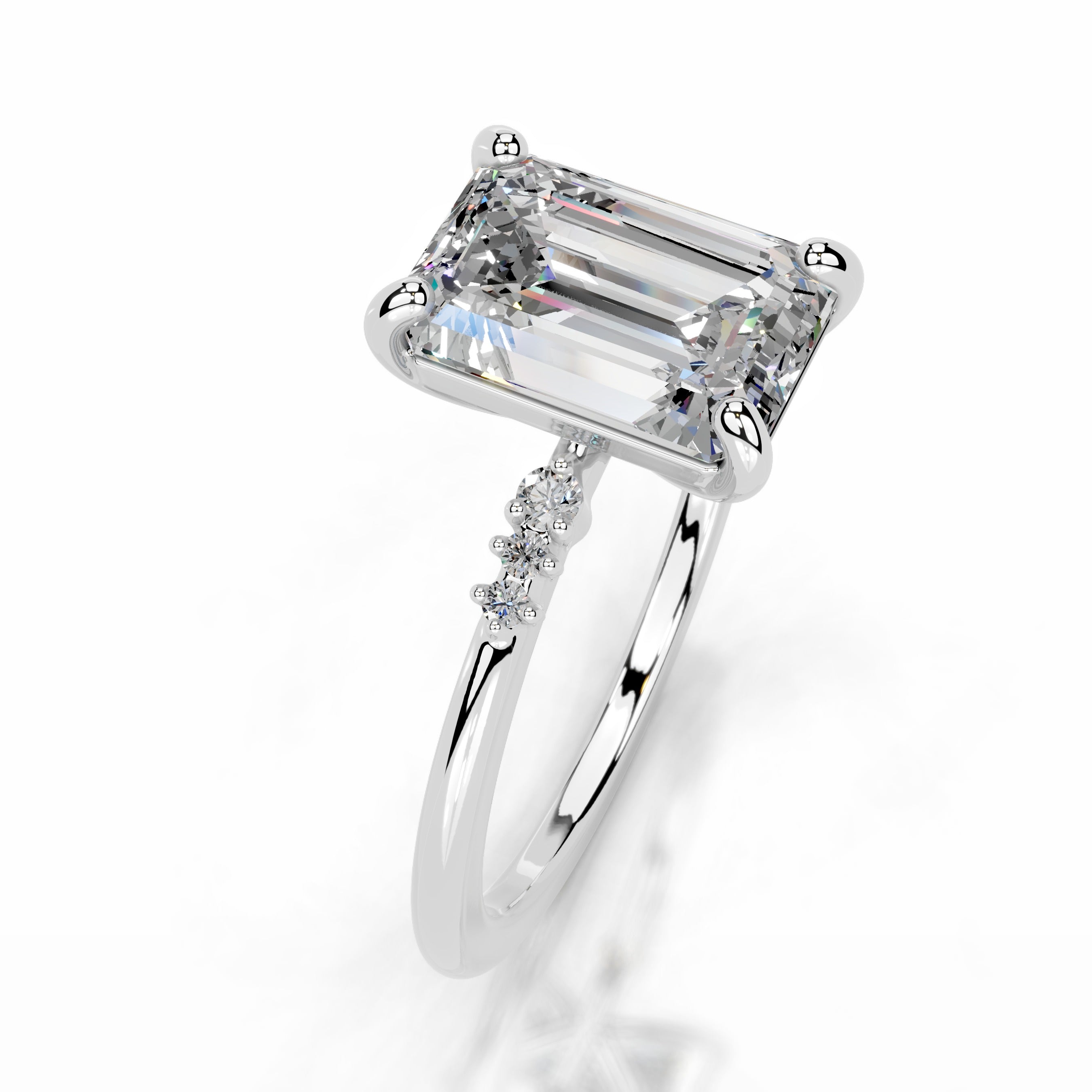 Hope Moissanite & Diamonds Ring - Platinum