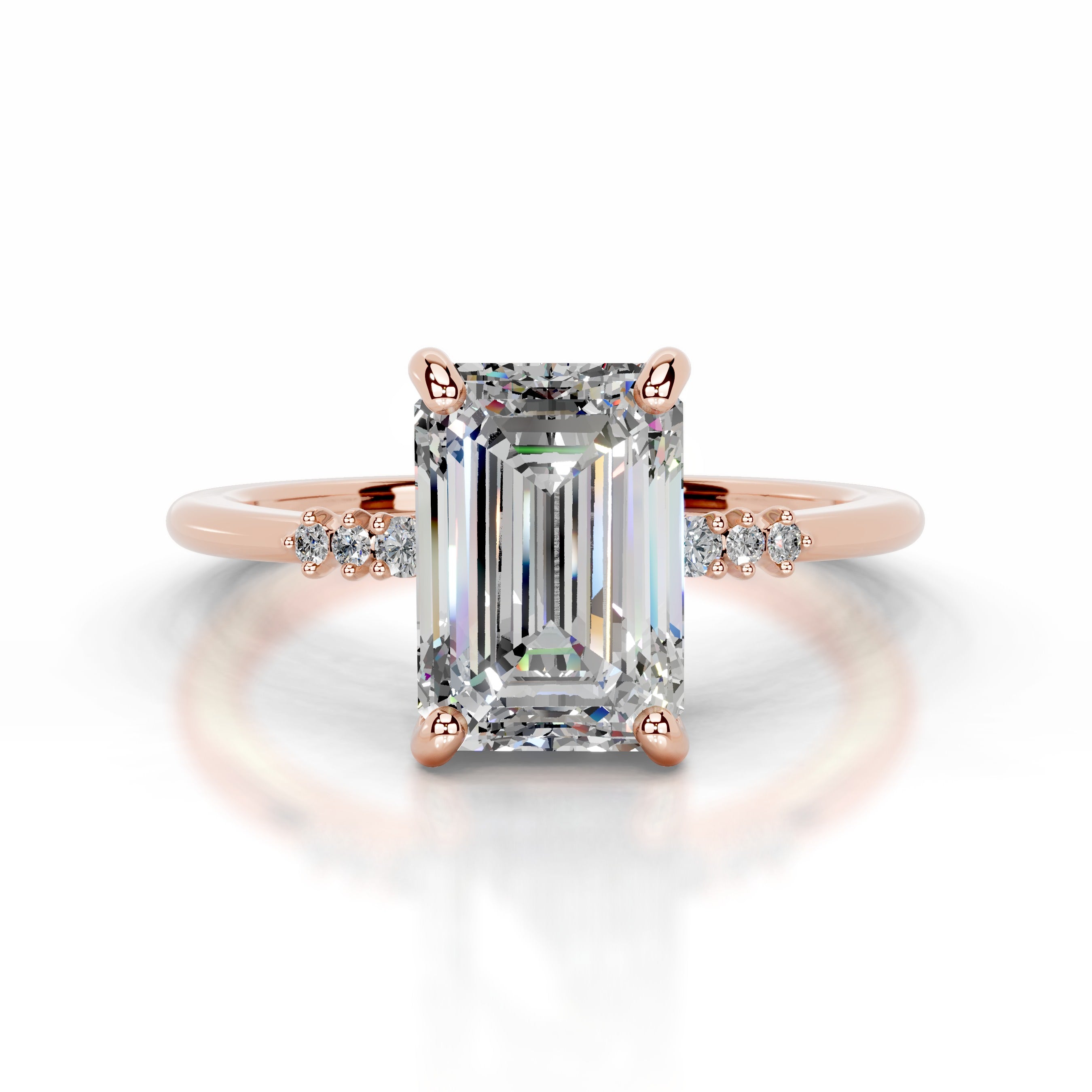 Hope Moissanite & Diamonds Ring - 14K Rose Gold