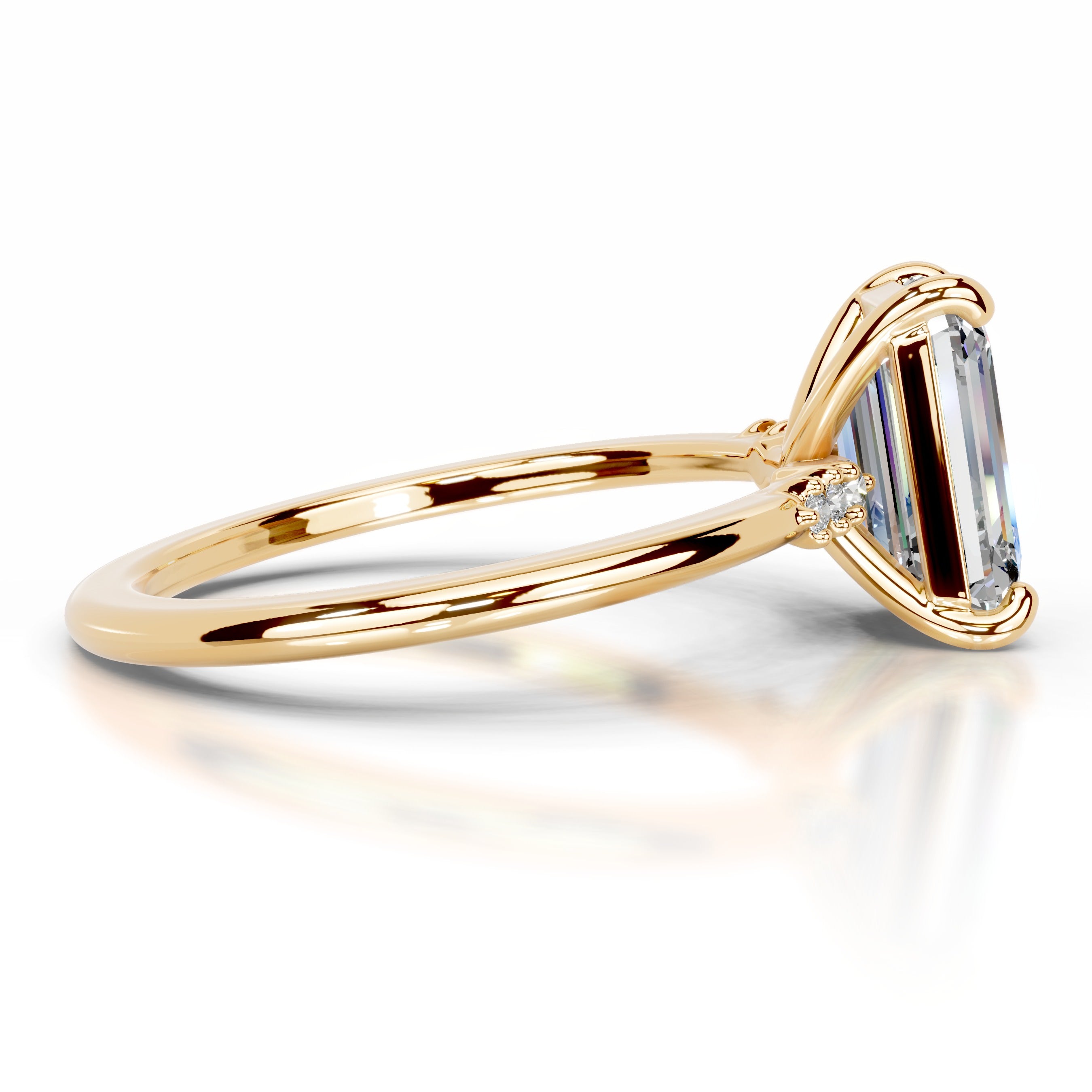Hope Moissanite & Diamonds Ring - 18K Yellow Gold