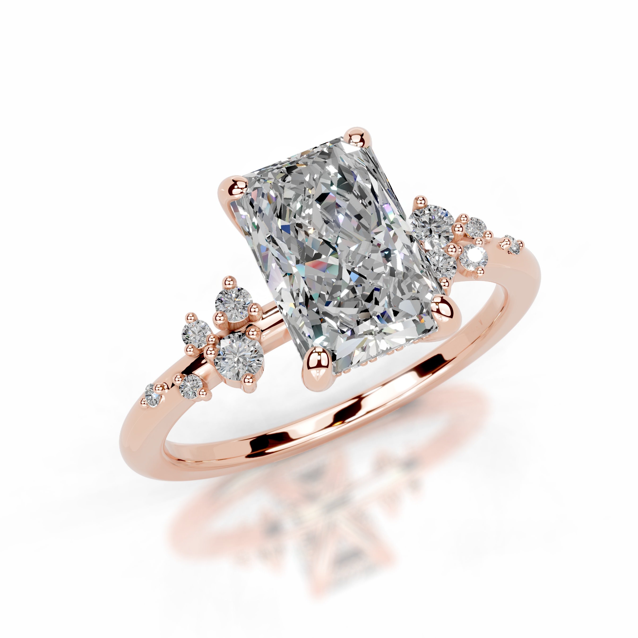 Maisie Moissanite & Diamonds Ring - 14K Rose Gold