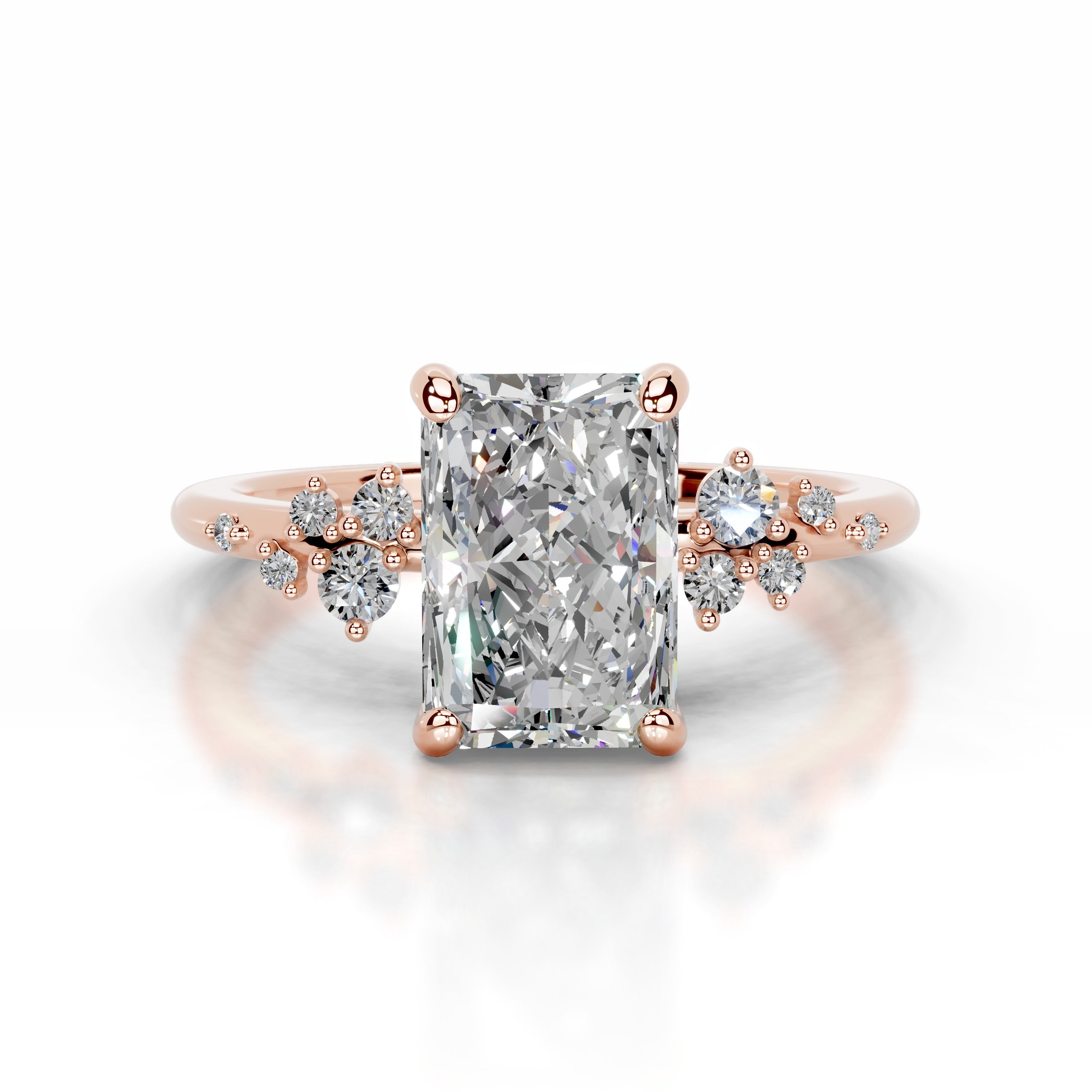 Maisie Moissanite & Diamonds Ring - 14K Rose Gold