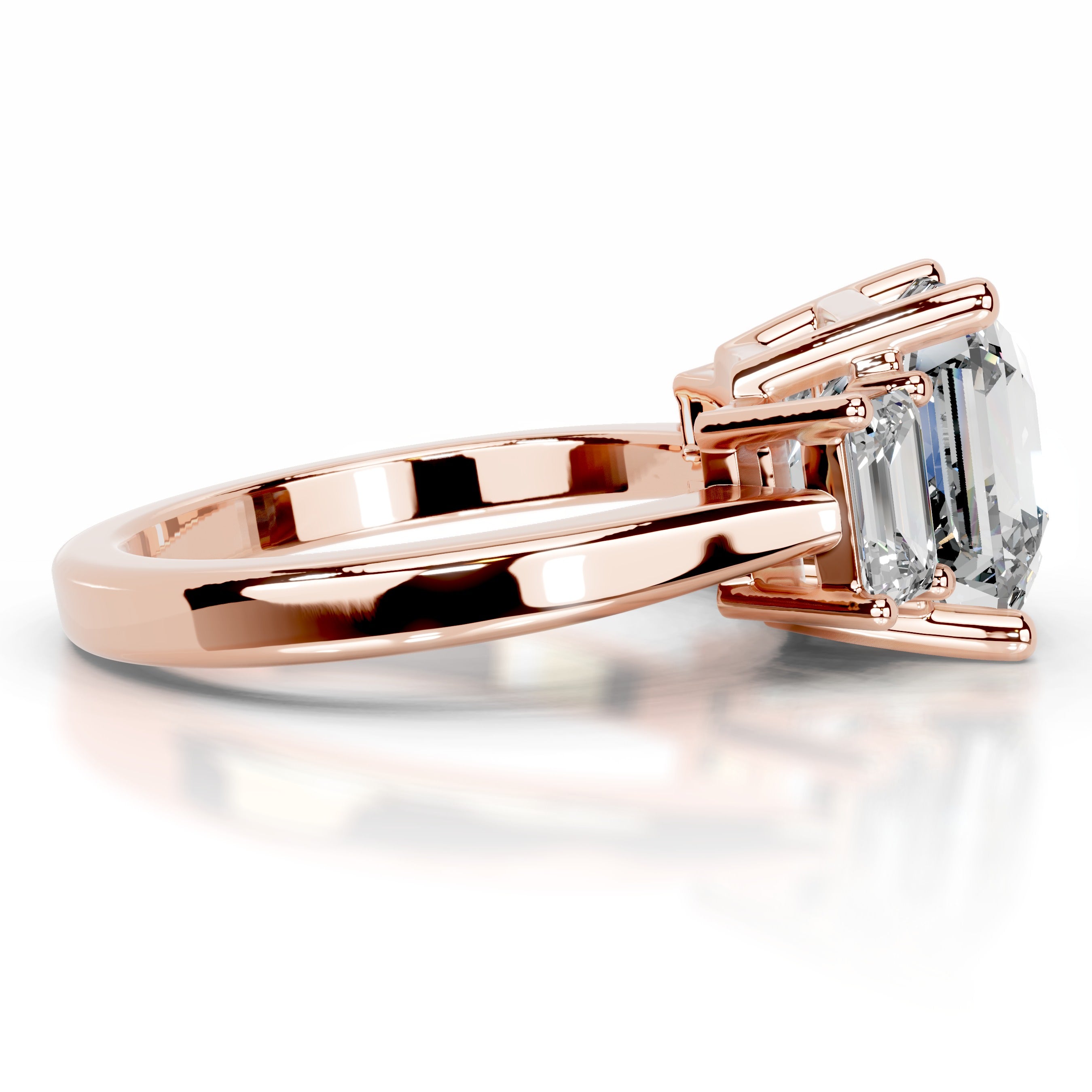 Gyeong Moissanite & Diamonds Ring - 14K Rose Gold