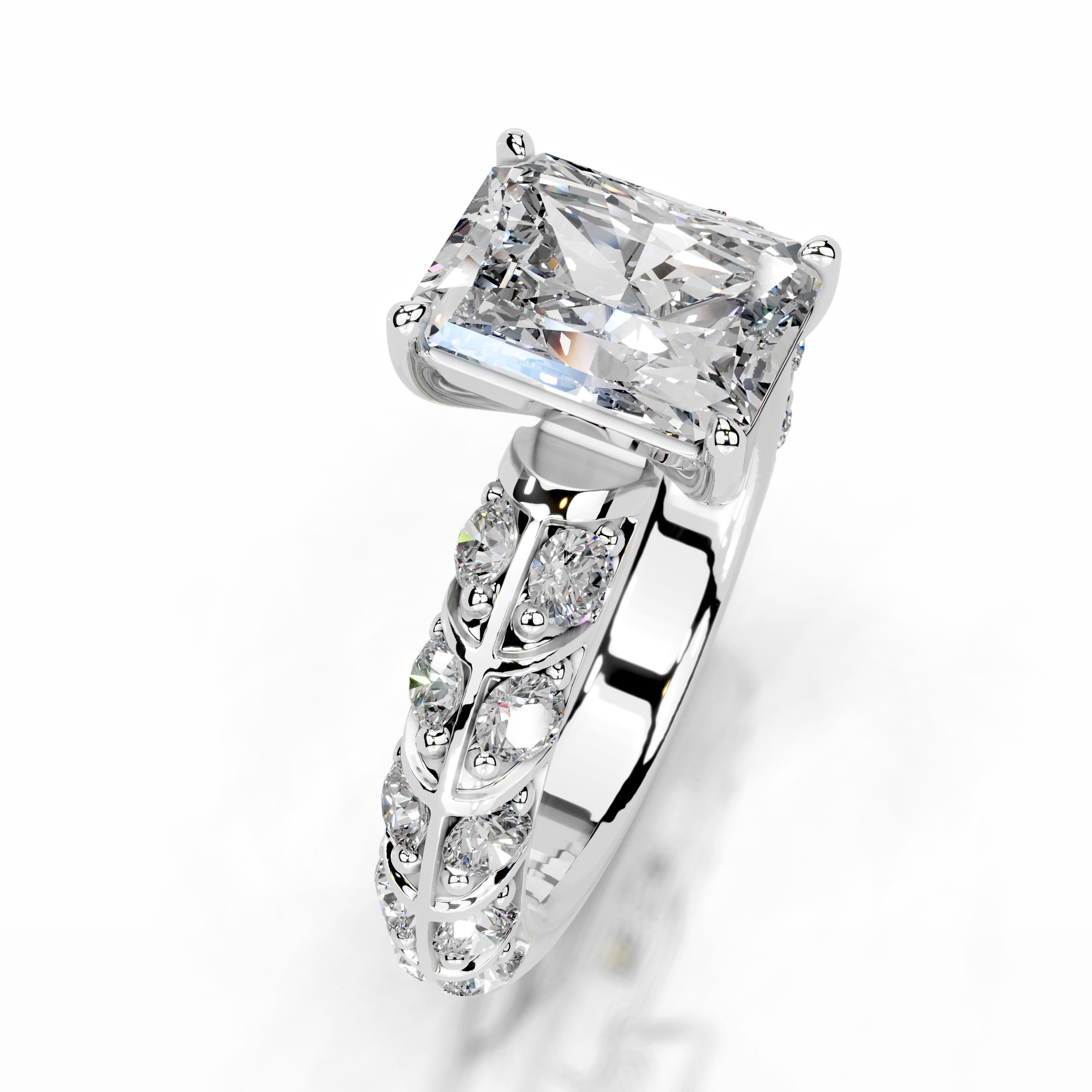 Iseul Moissanite & Diamonds Ring - Platinum