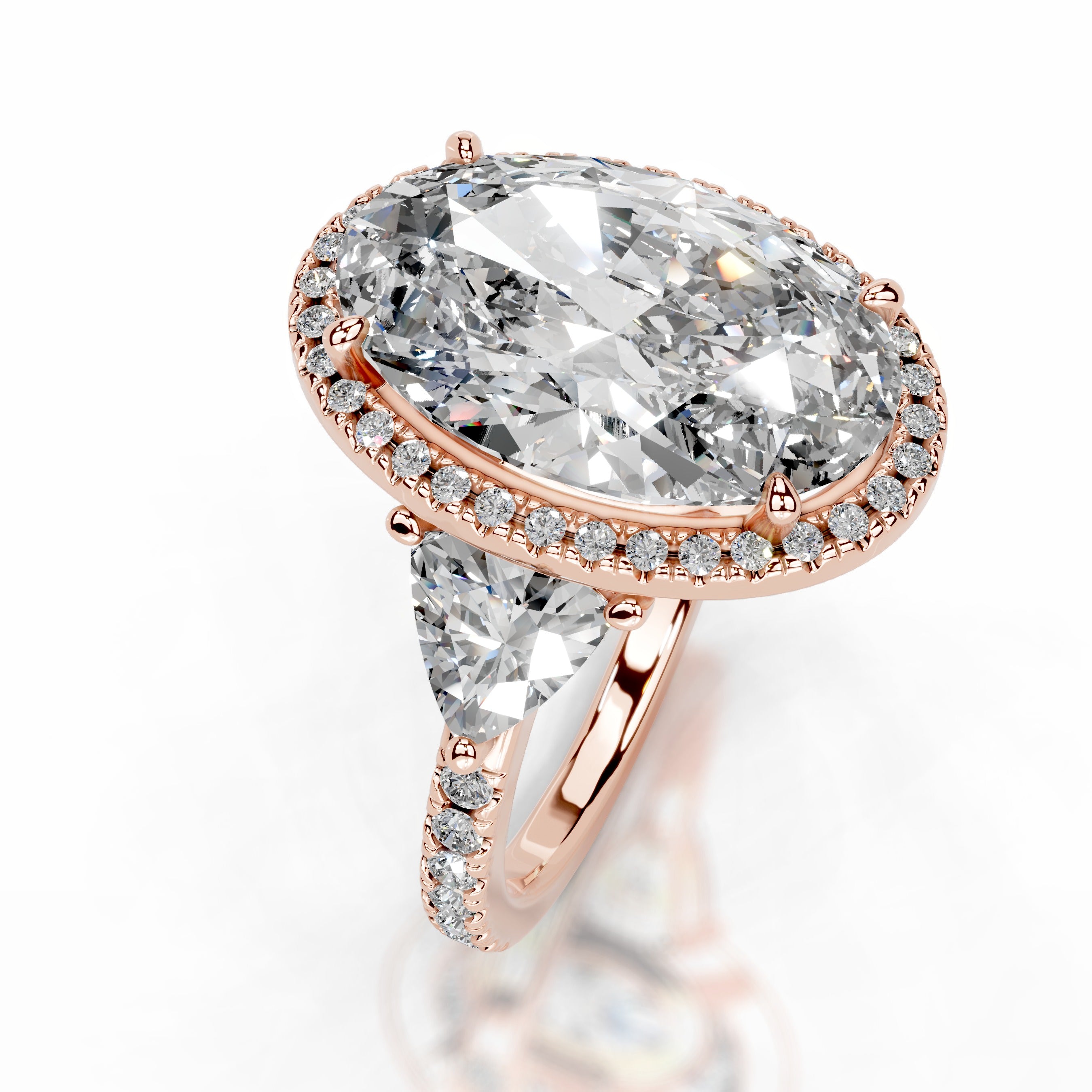 SuJin Moissanite & Diamonds Ring - 14K Rose Gold