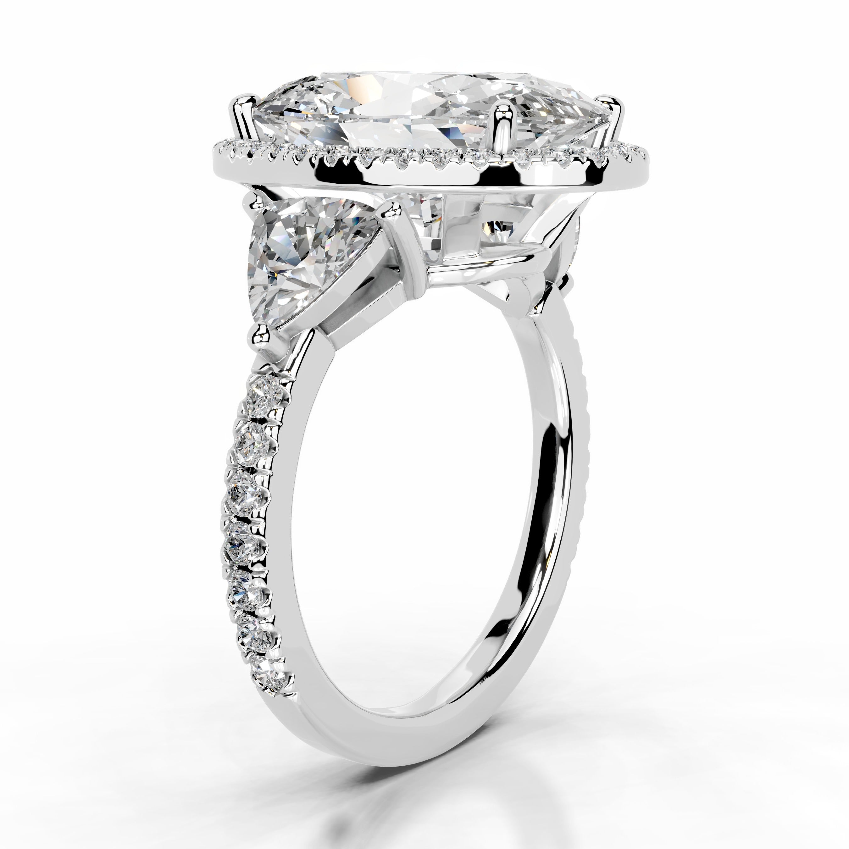 SuJin Moissanite & Diamonds Ring - 18K White Gold