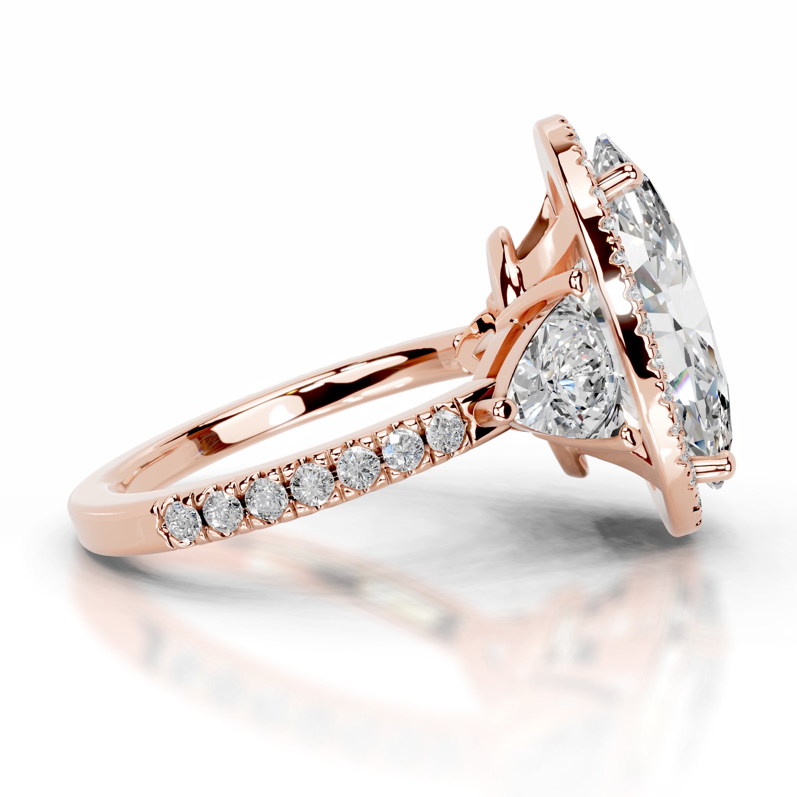 SuJin Moissanite & Diamonds Ring - 14K Rose Gold