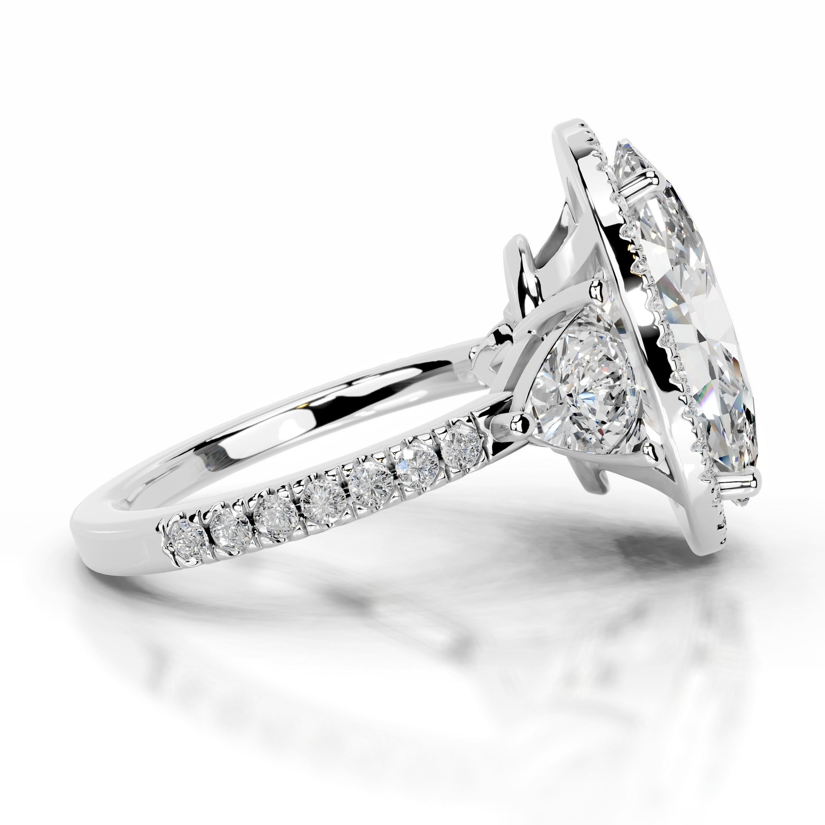SuJin Moissanite & Diamonds Ring - 18K White Gold