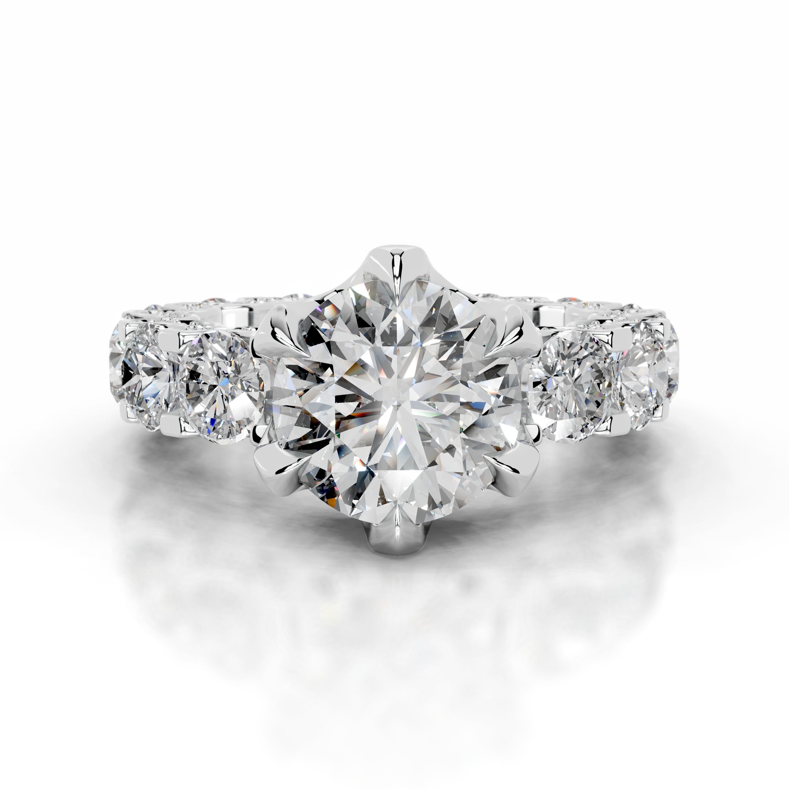 Woong Moissanite & Diamonds Ring - Platinum