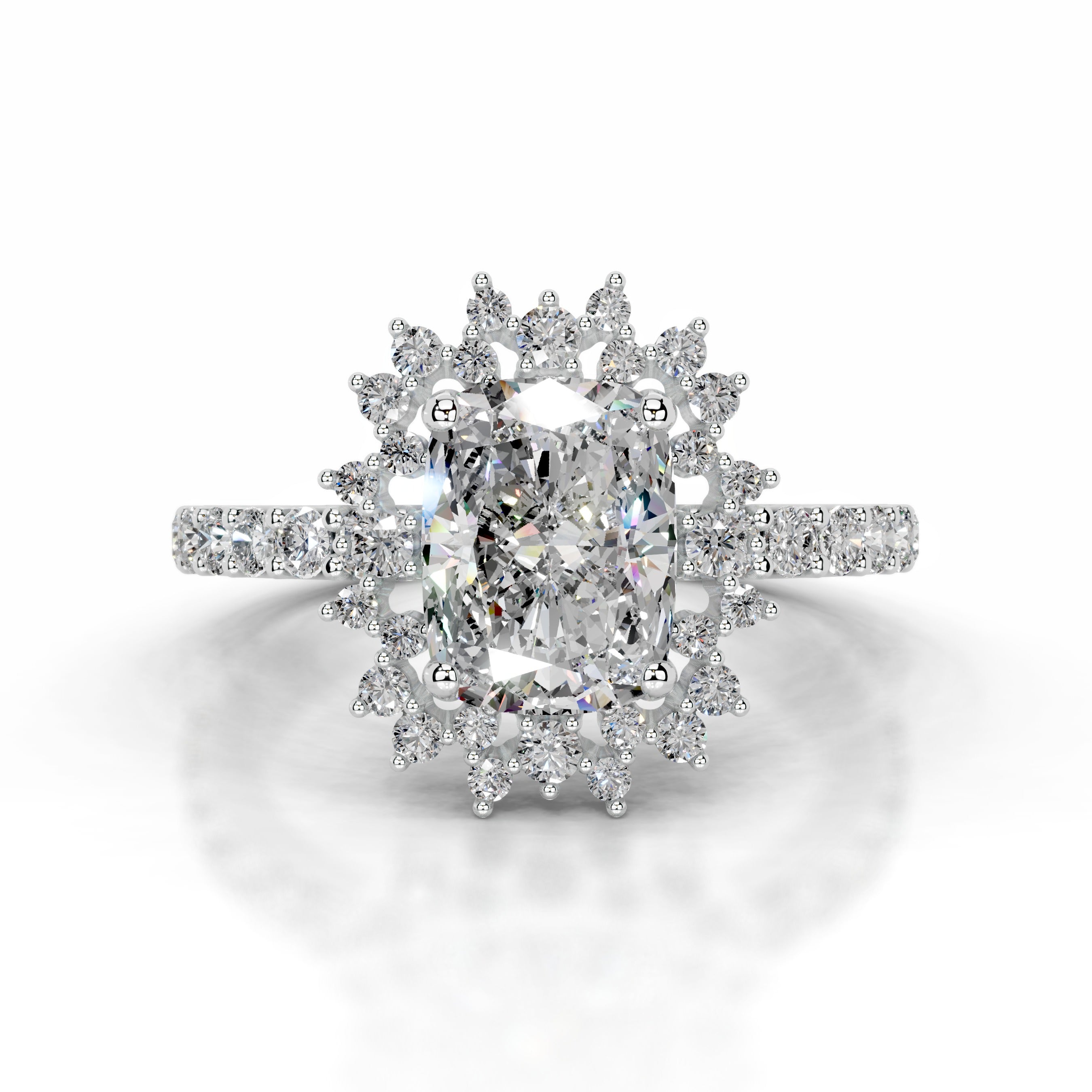 Bodil Moissanite & Diamond Ring - Platinum
