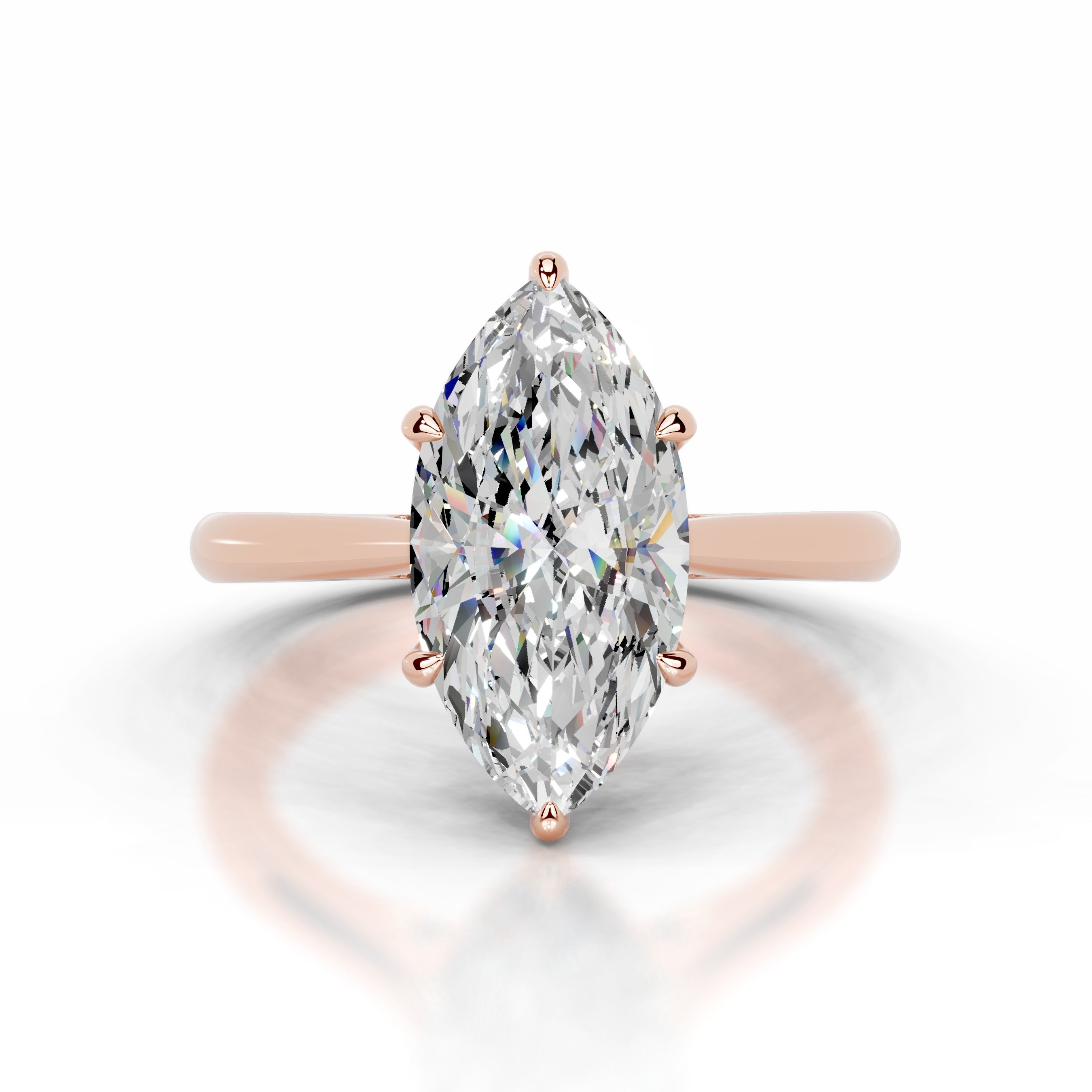 Araluen Moissanite & Diamond Ring - 14K Rose Gold