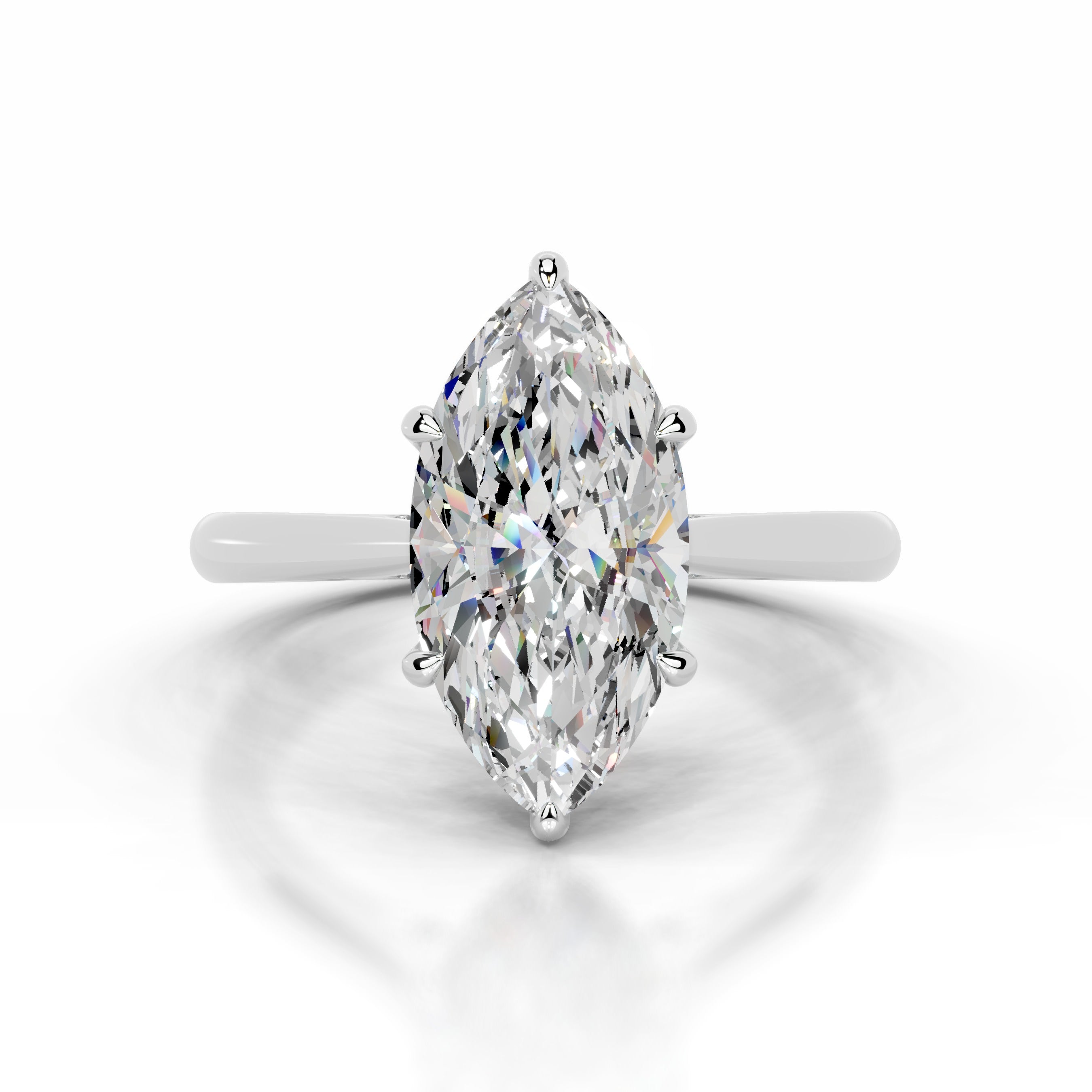 Araluen Moissanite & Diamond Ring - 14K White Gold