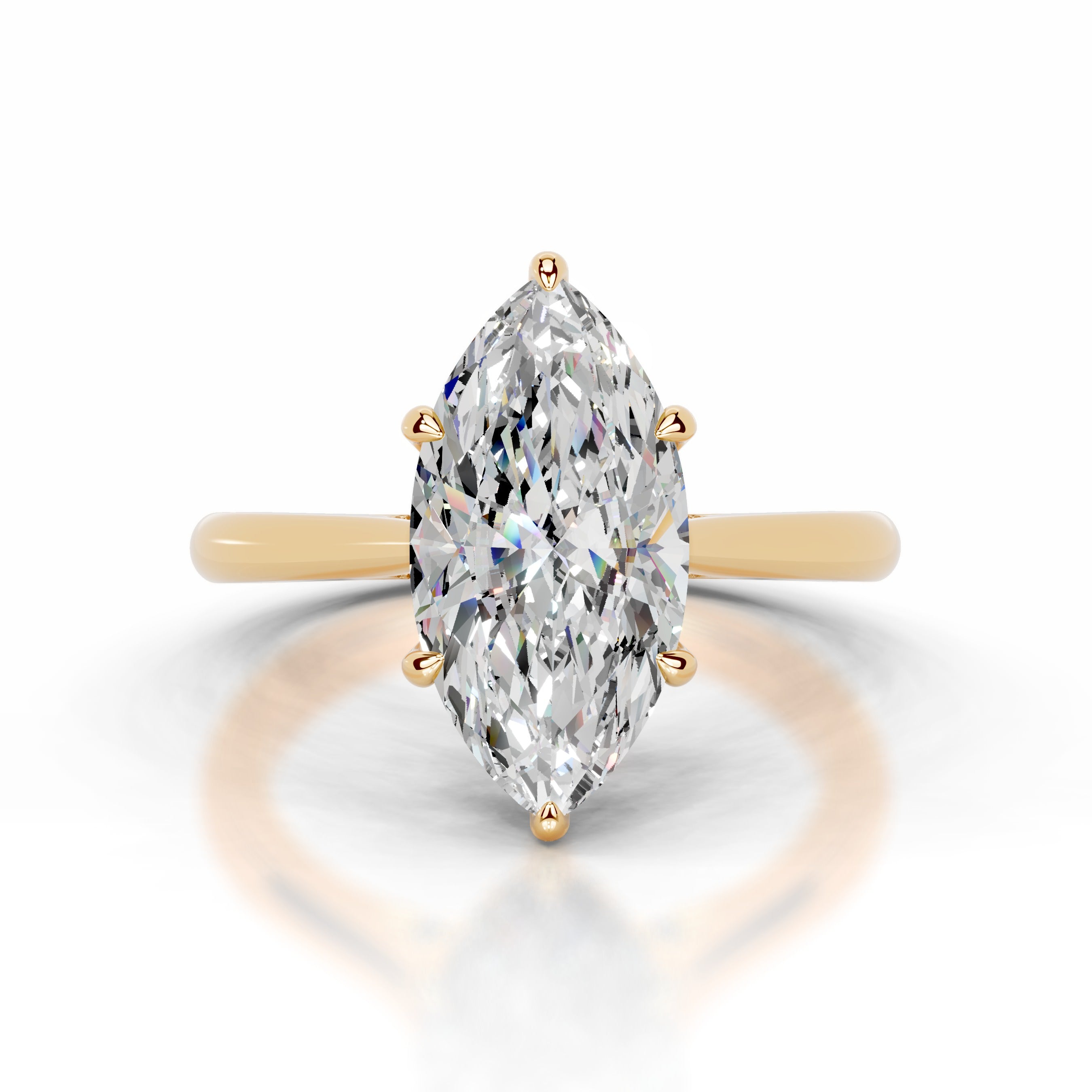 Araluen Moissanite & Diamond Ring - 18K Yellow Gold