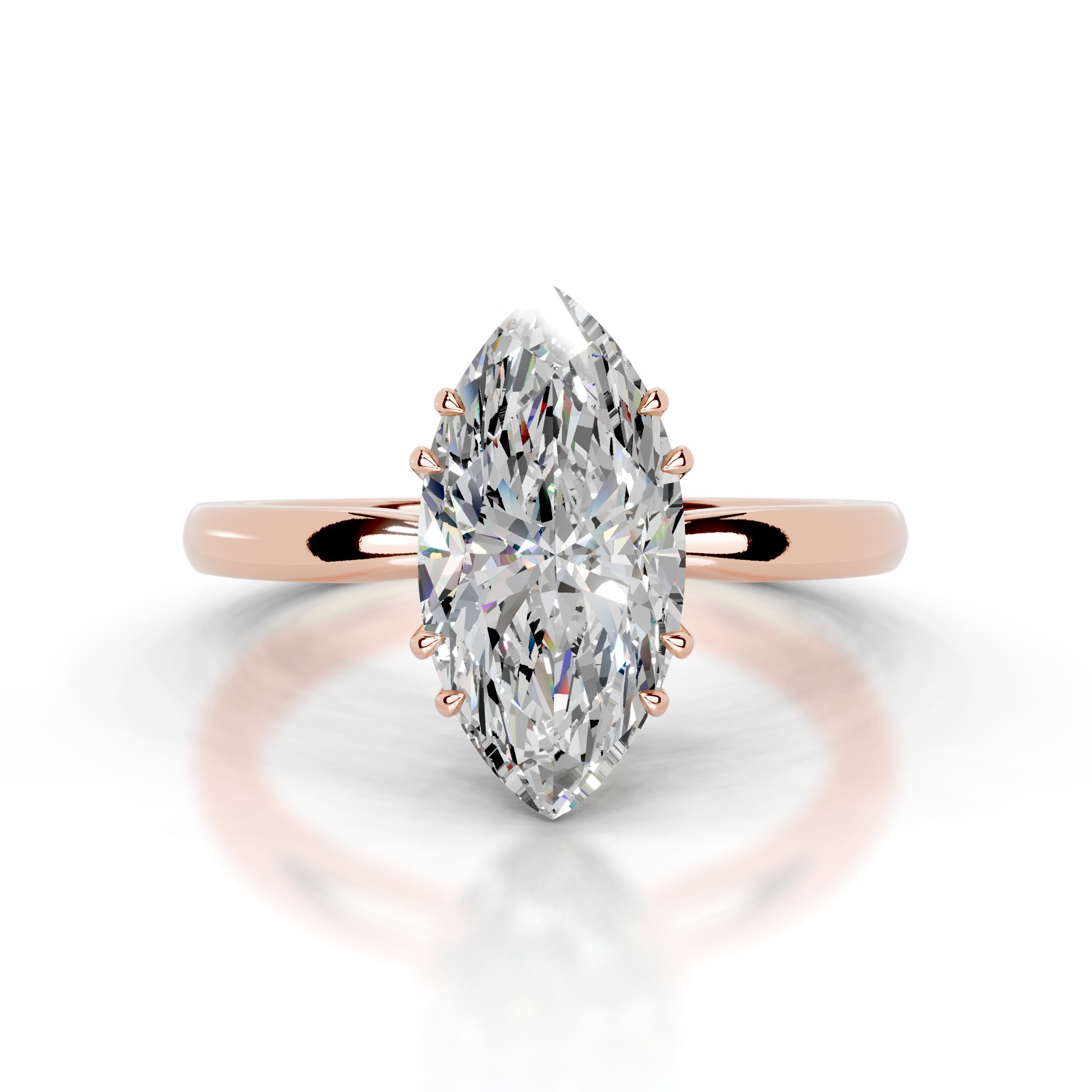 Badia Moissanite & Diamond Ring - 14K Rose Gold