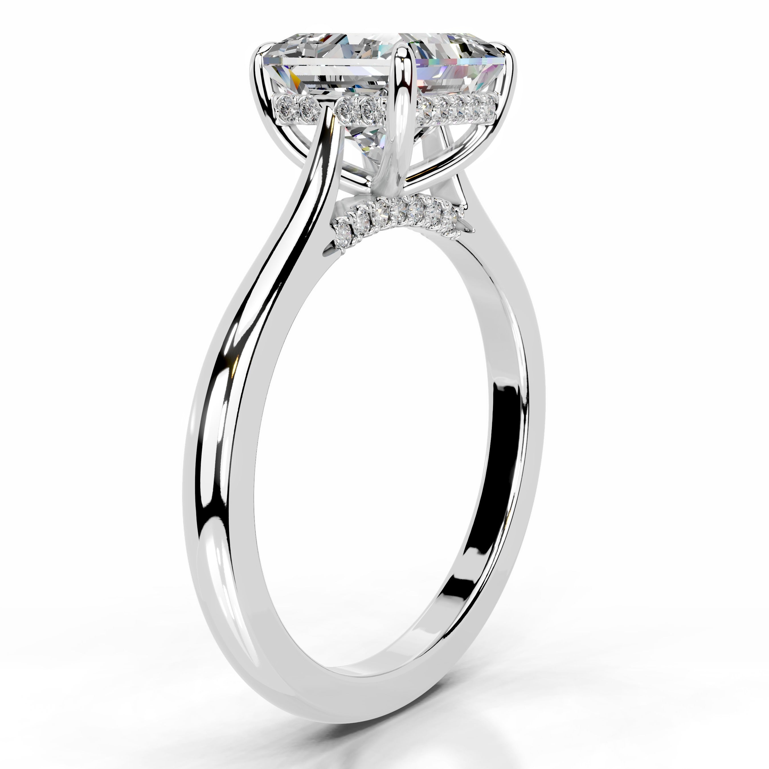 Cardinia Moissanite & Diamond Ring - 18K White Gold