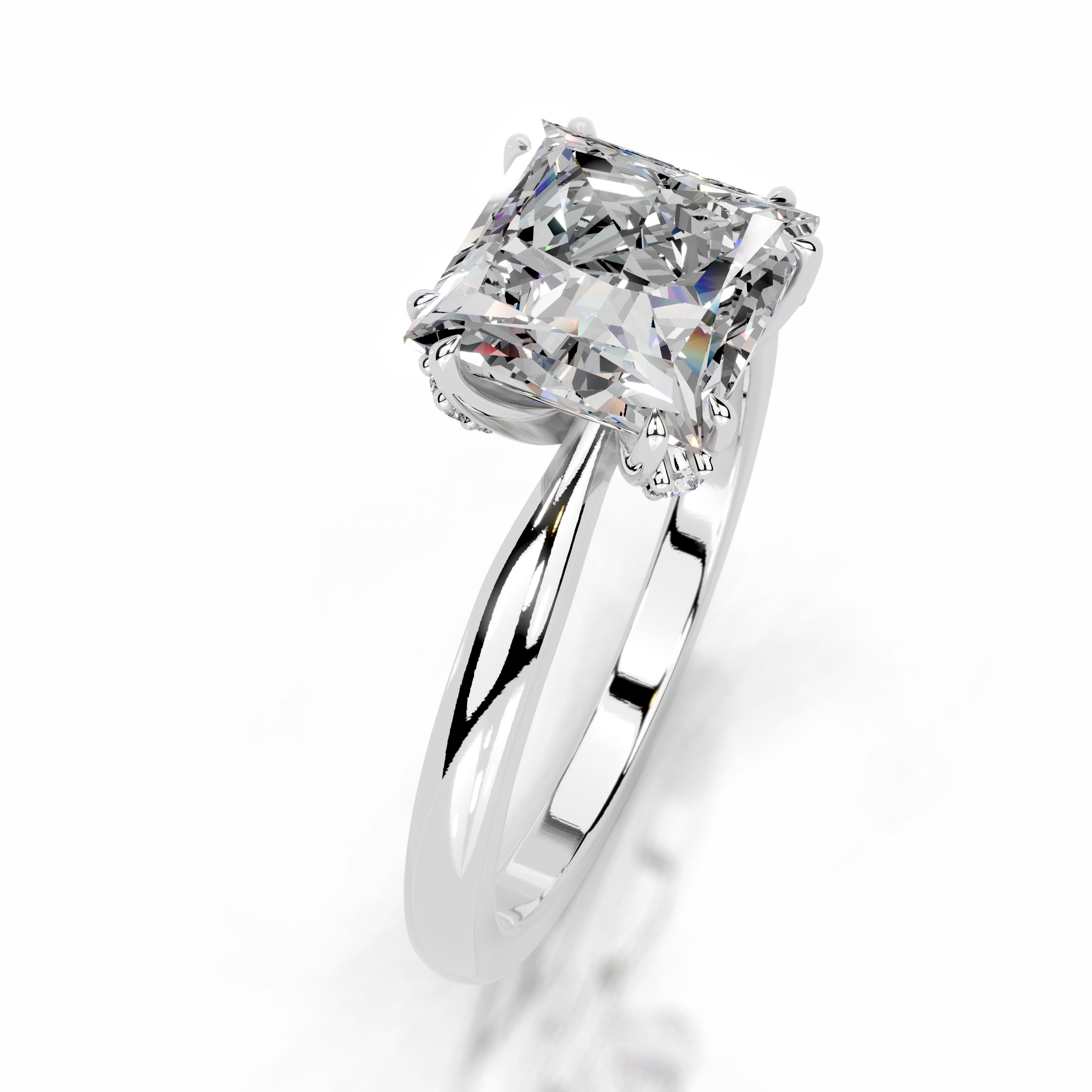 Collerina Moissanite & Diamond Ring - 14K White Gold