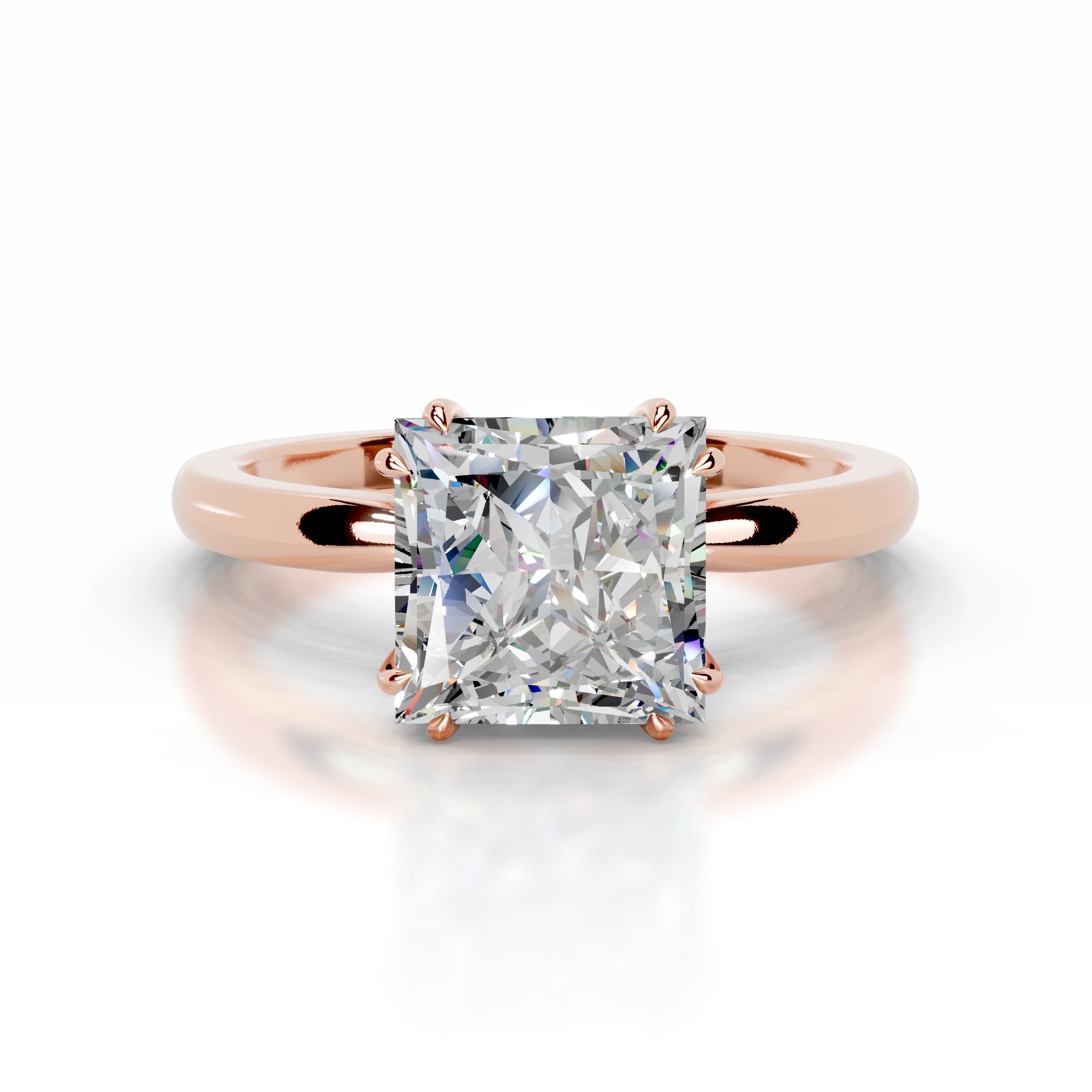 Collerina Moissanite & Diamond Ring - 14K Rose Gold