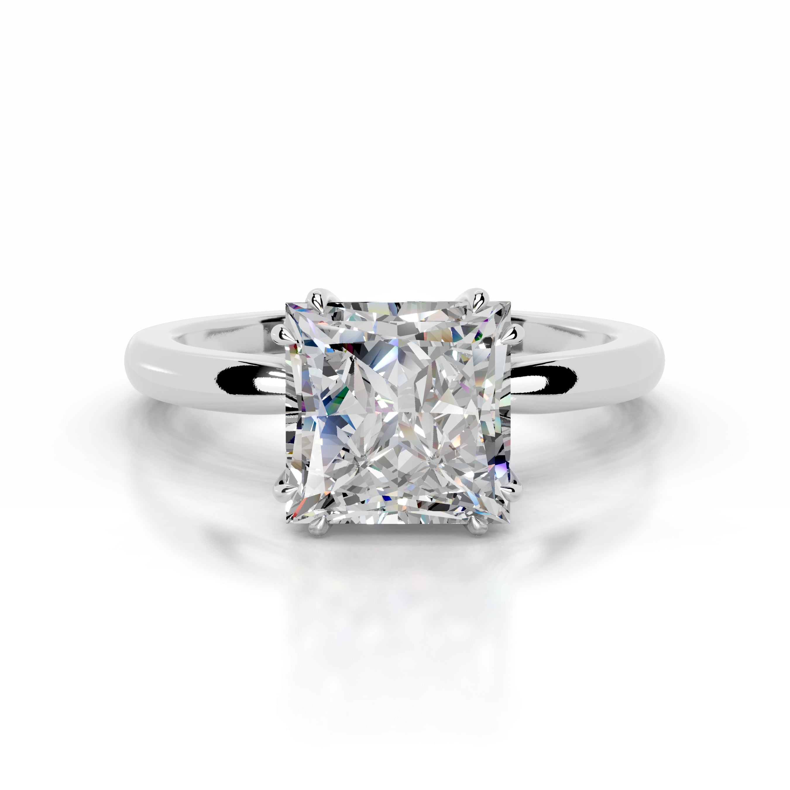 Collerina Moissanite & Diamond Ring - 14K White Gold