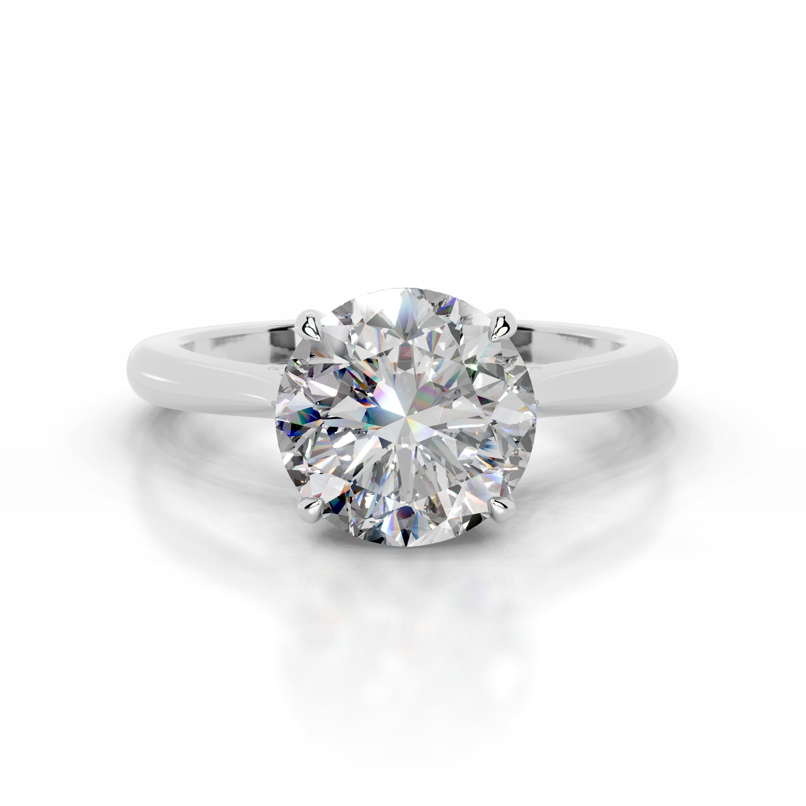Kiara Moissanite & Diamond Ring - 14K White Gold