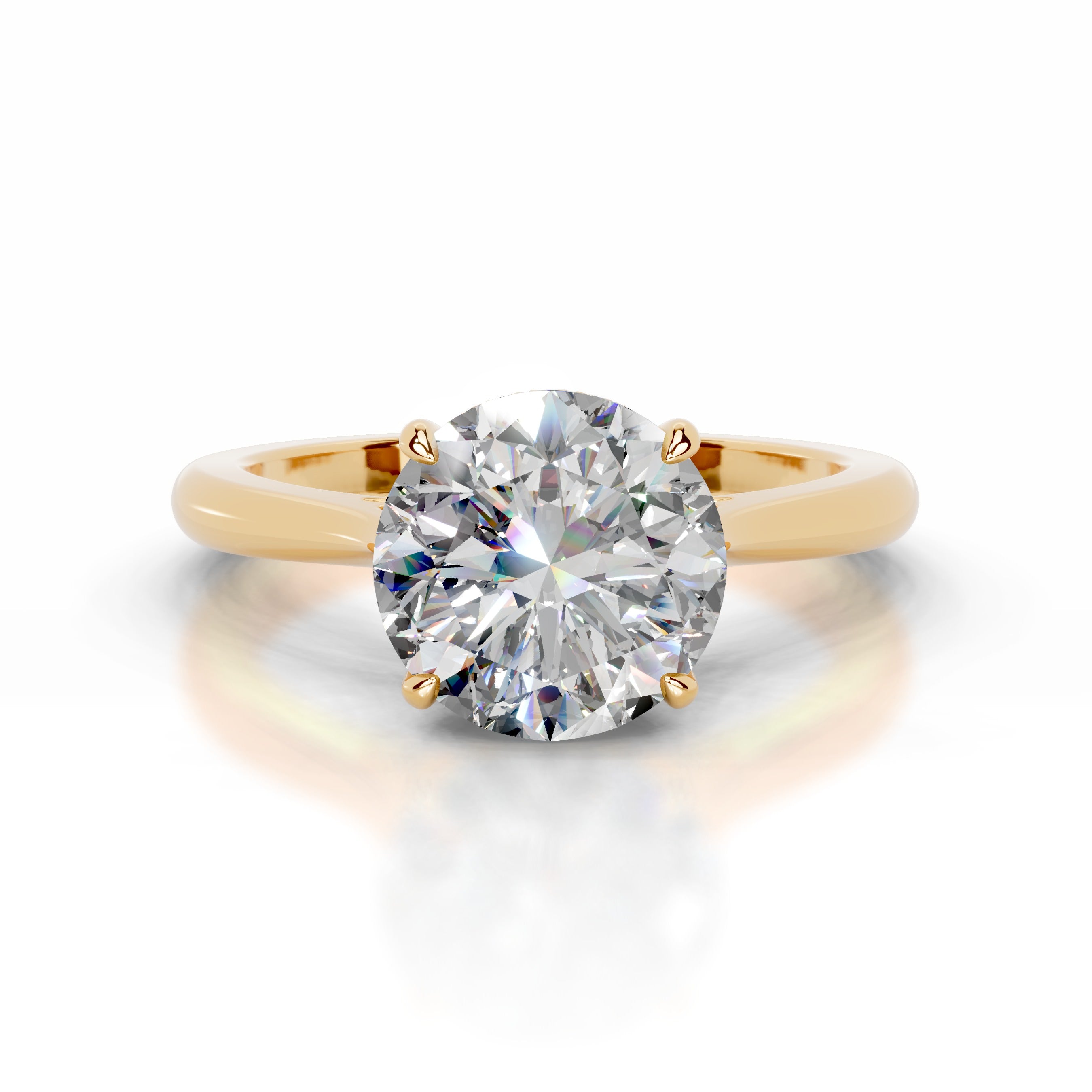 Kiara Moissanite & Diamond Ring - 18K Yellow Gold