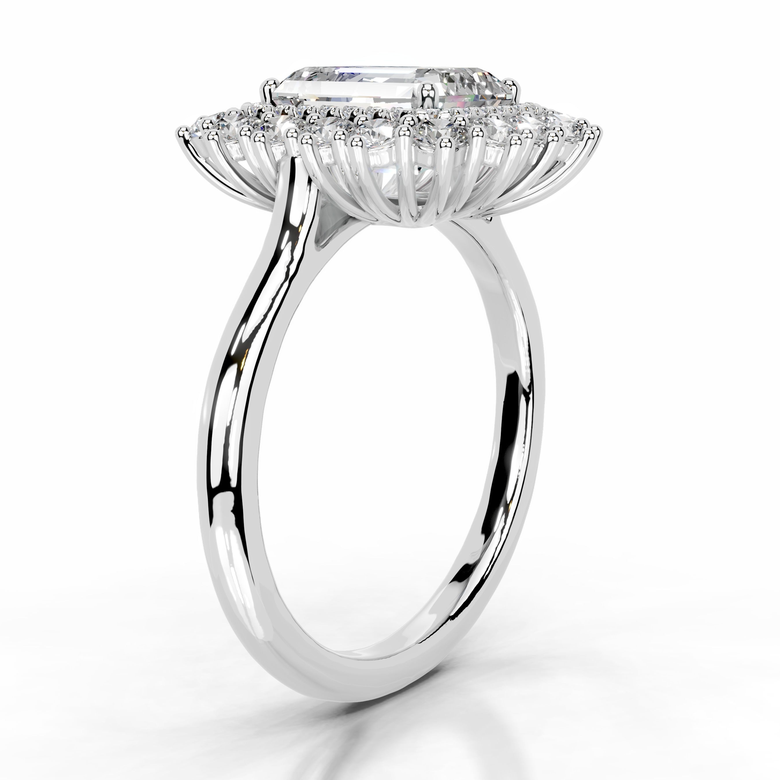 Myaree Moissanite & Diamond Ring - 18K White Gold