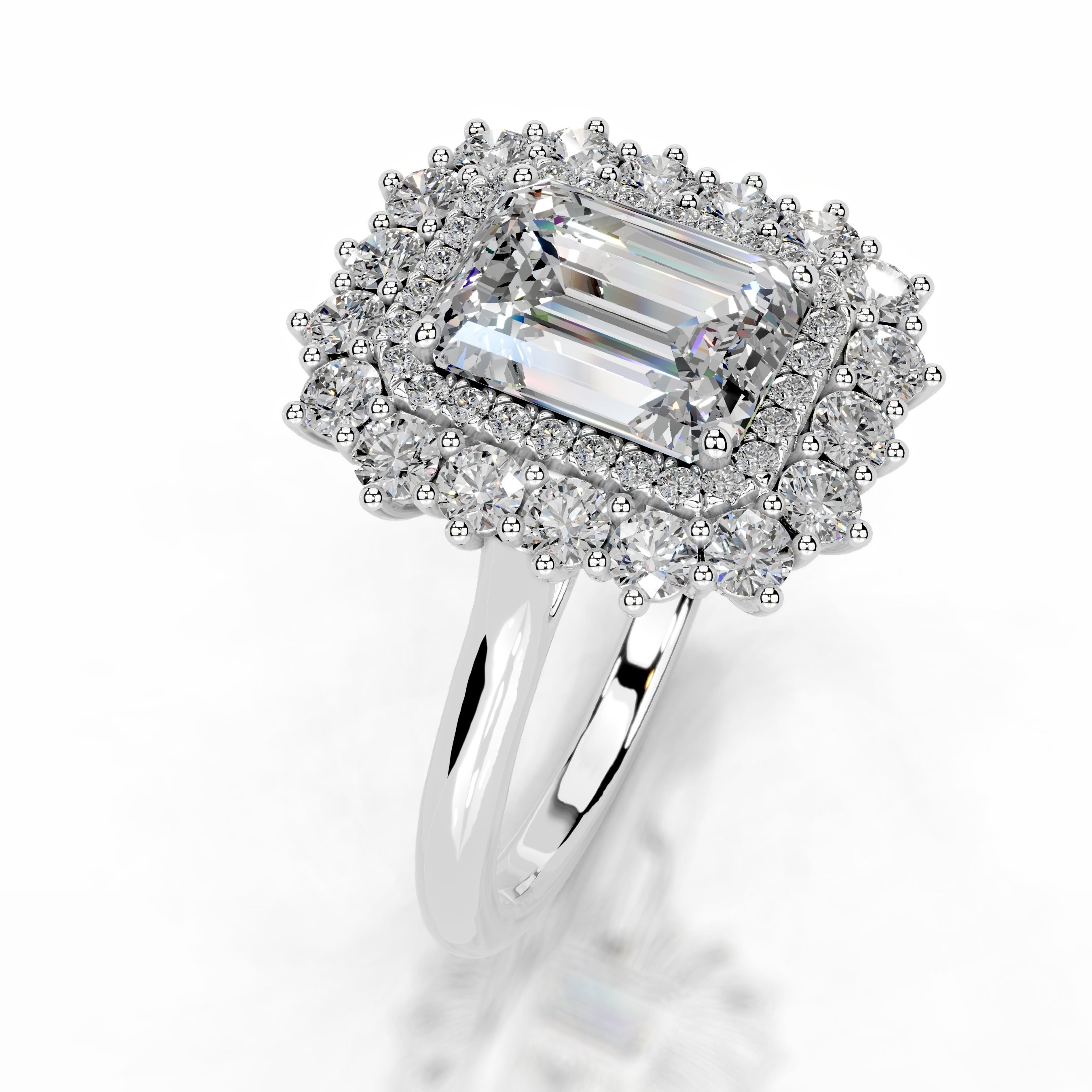 Myaree Moissanite & Diamond Ring - Platinum